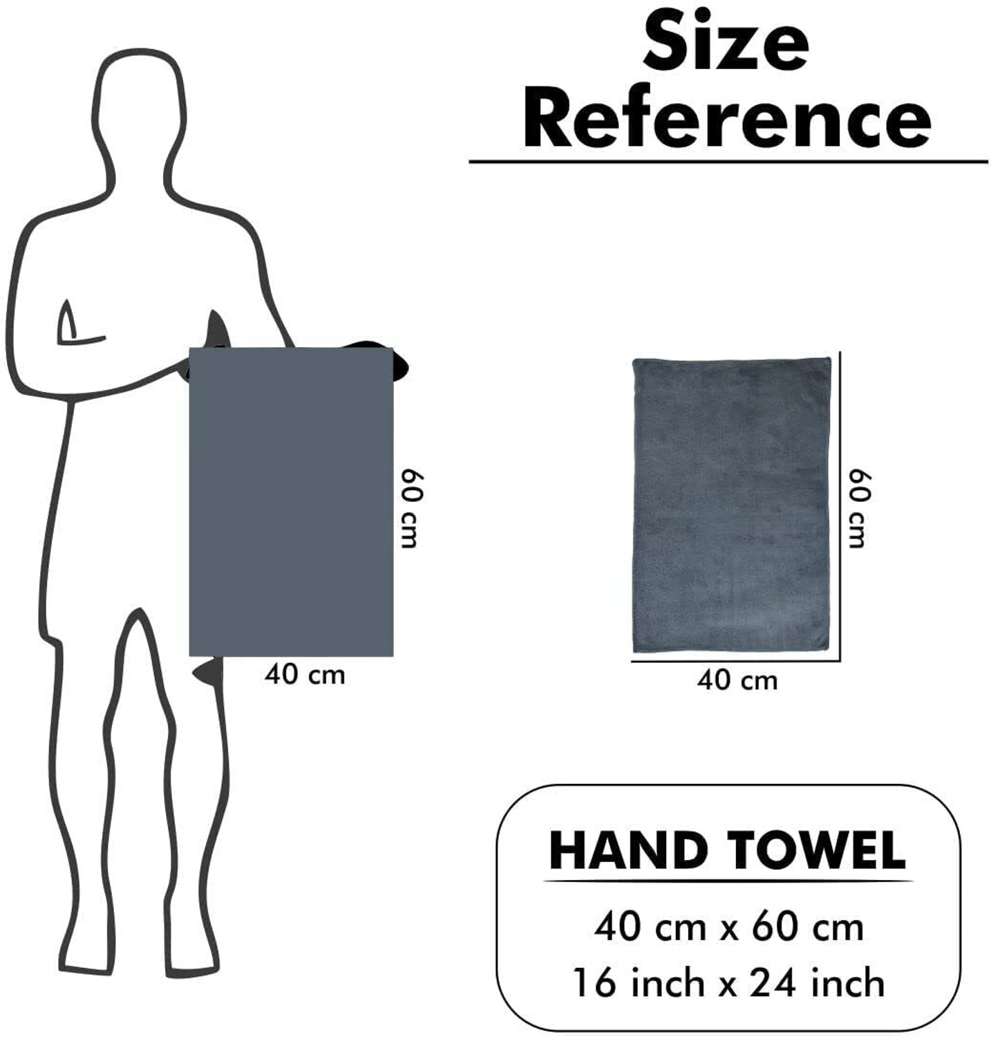 Image of Furnofy Cotton 450 GSM Hand Towel Set