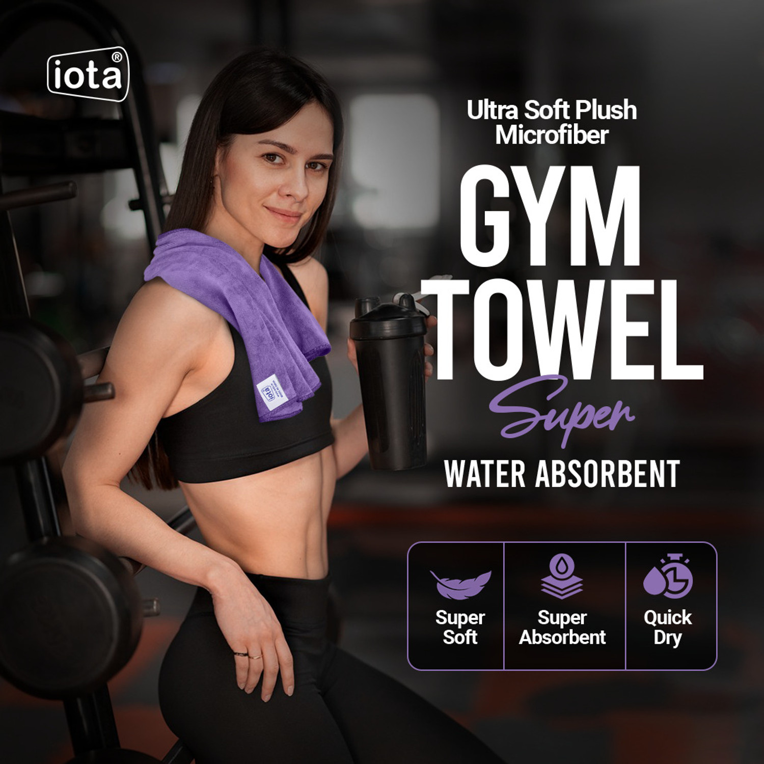 Image of IOTA Microfiber 450 GSM Face, Hand, Sport Towel
