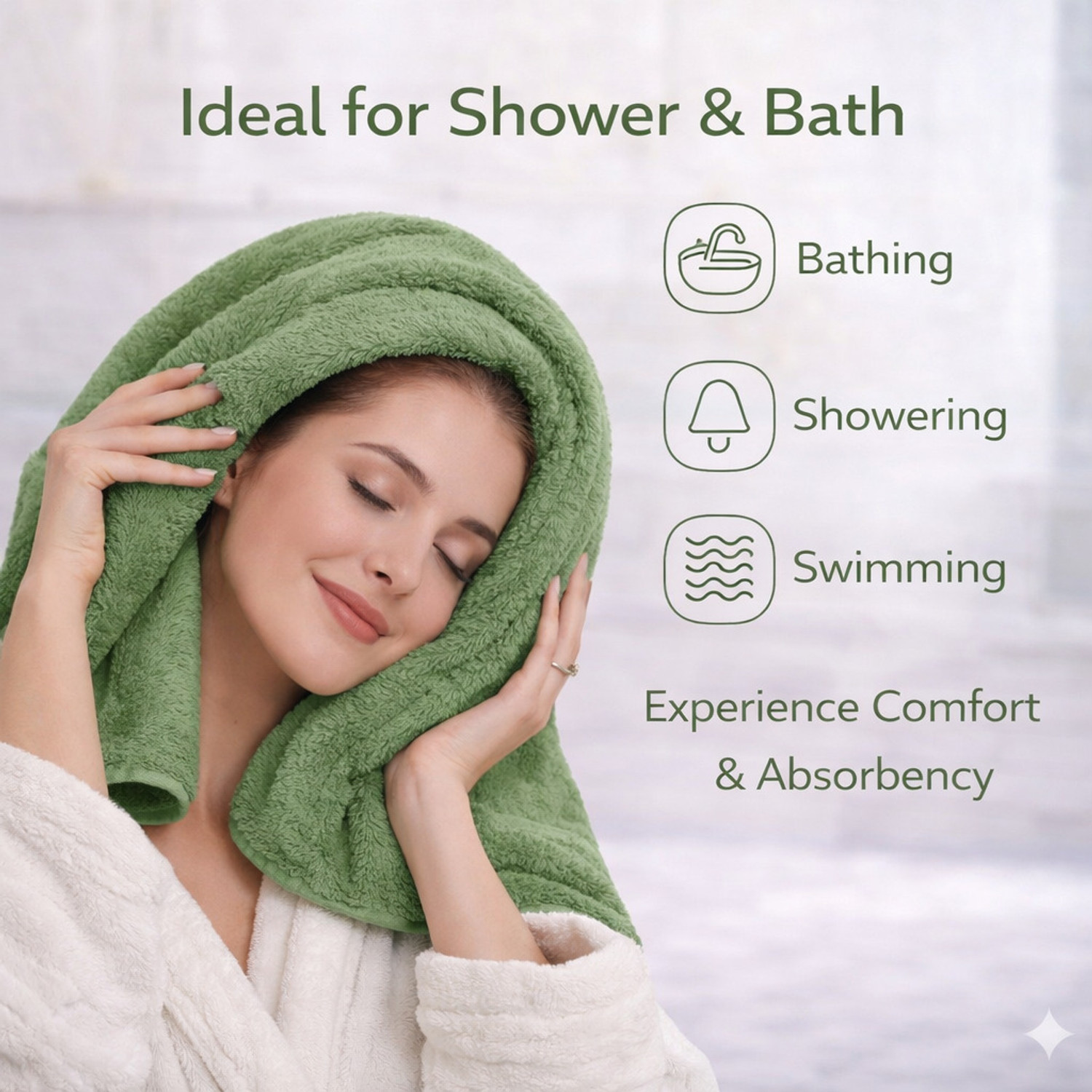Image of KRIOVELLEA Microfiber 500 GSM Bath, Beach, Sport Towel