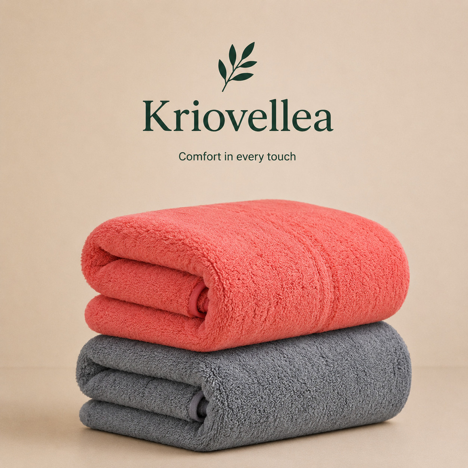 Image of KRIOVELLEA Microfiber 500 GSM Bath, Sport, Beach Towel