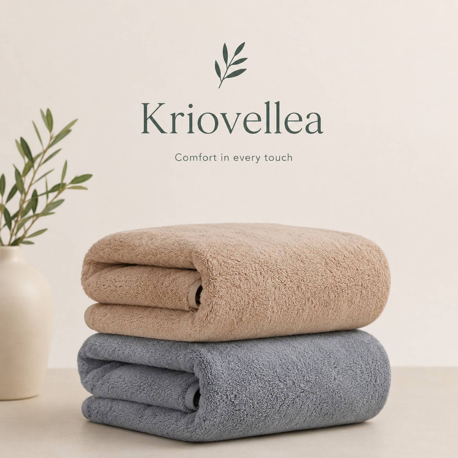KRIOVELLEA Microfiber 500 GSM Towel Pack of 2 - Image 1