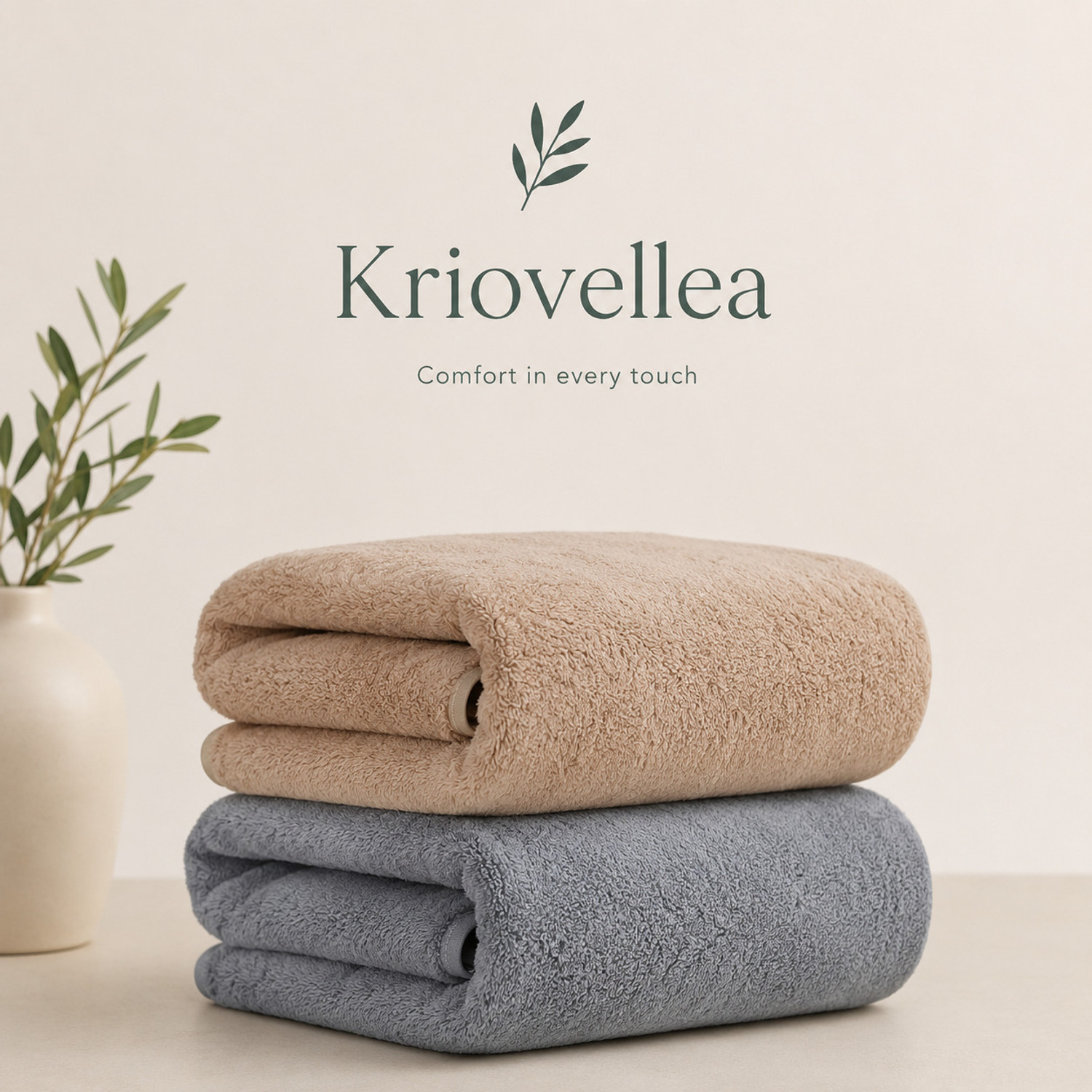 Image of KRIOVELLEA Microfiber 500 GSM Bath, Sport, Beach Towel