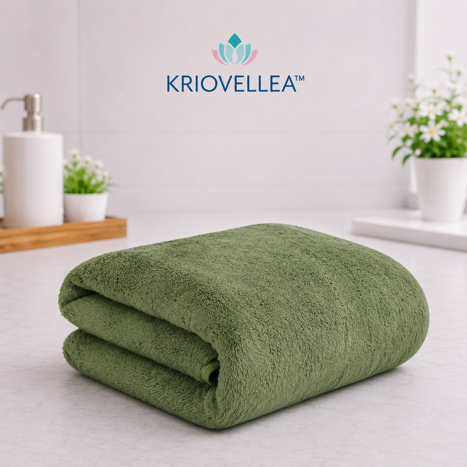 Image of KRIOVELLEA Microfiber 500 GSM Bath, Beach, Sport Towel