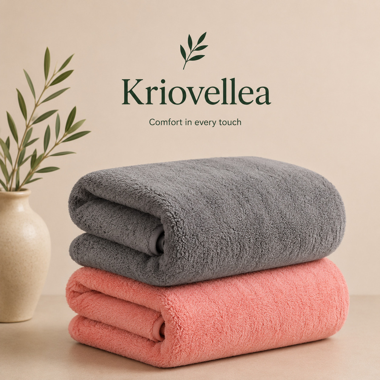 Image of KRIOVELLEA Microfiber 500 GSM Bath, Sport, Beach Towel