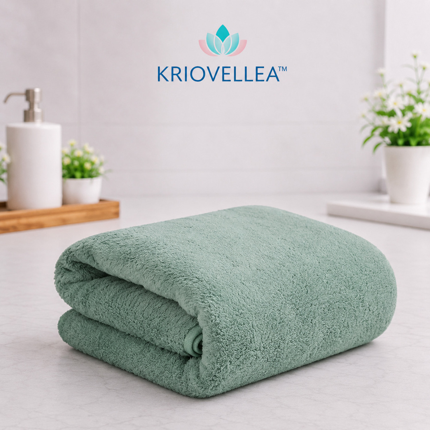 Image of KRIOVELLEA Microfiber 500 GSM Bath, Beach, Sport Towel