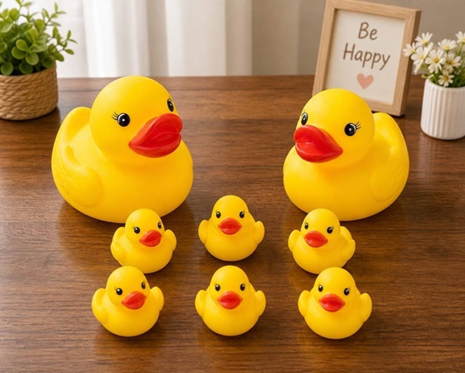 anmolenterprises Cute Rubber Duck Bath Toy Set for Kids Floating Water Play Bathroom Swimming Toy Bath Toy
