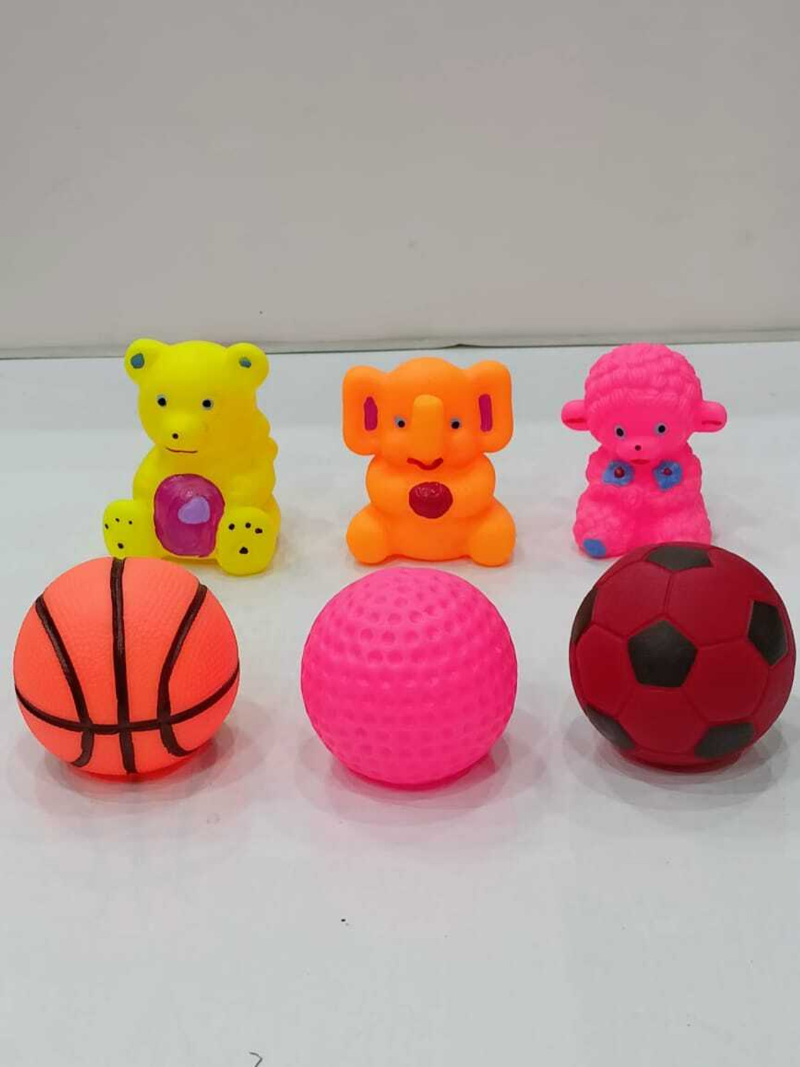 Image of Toddler joy 3animals and 3 balls squeezy toys Bath Toy