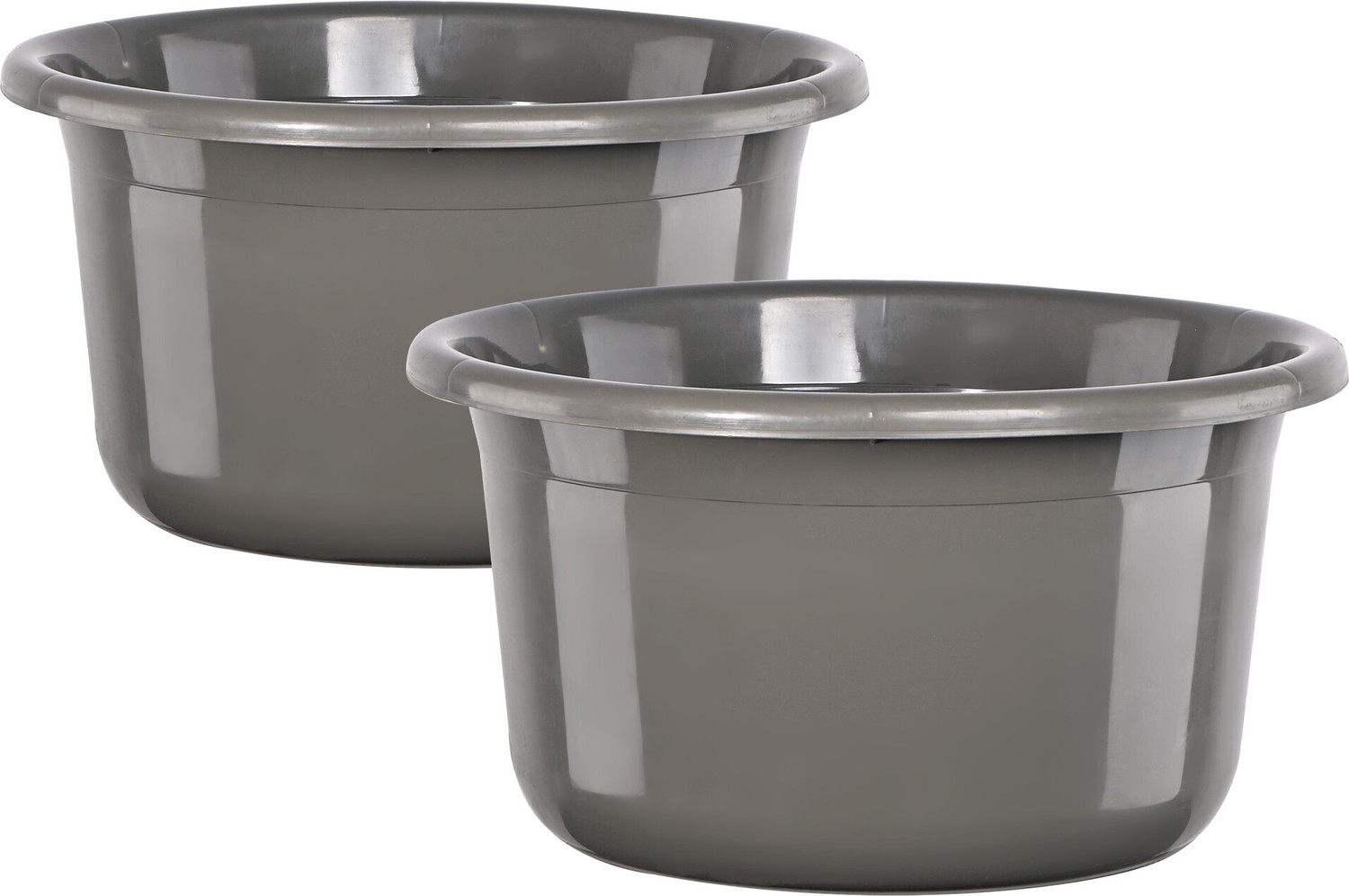 Image of KUBER INDUSTRIES 2 Pcs 25 Ltr Bath Tub Plastic For Home, Washroom & Kitchen | Grey