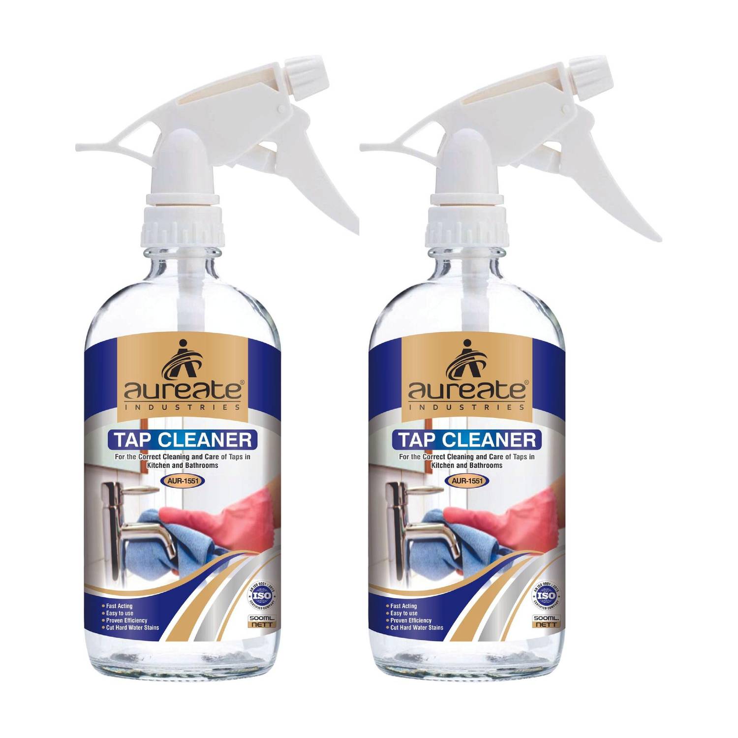 Aureate Tap Cleaner Hard Stain Remover For Kitchen & Bathroom Water Spot Cleaner Lime