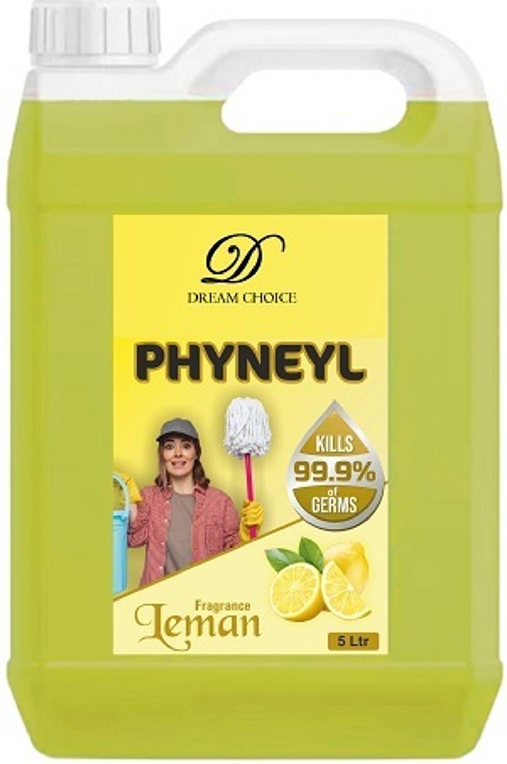 DREAM CHOICE PREMIUM LEMON Phenyl For Floor, Kitchen & Bathroom (5