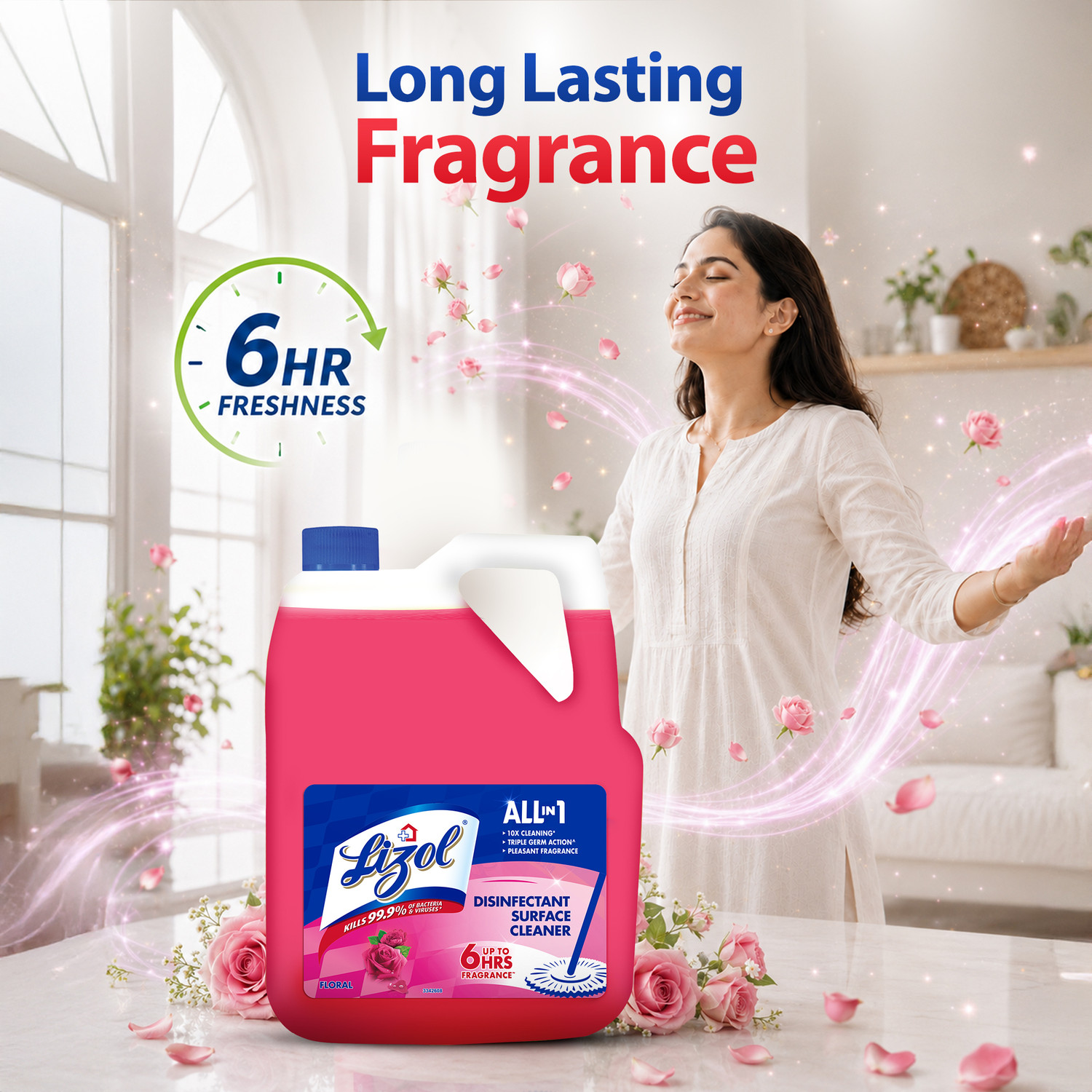 Image of Lizol Disinfectant Surface Cleaner - Floral (5 L)