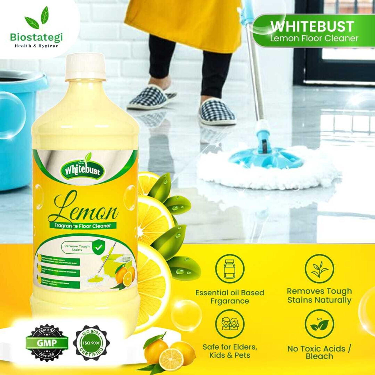 Image of Whitebust Floor Cleaner phenyl Lemon