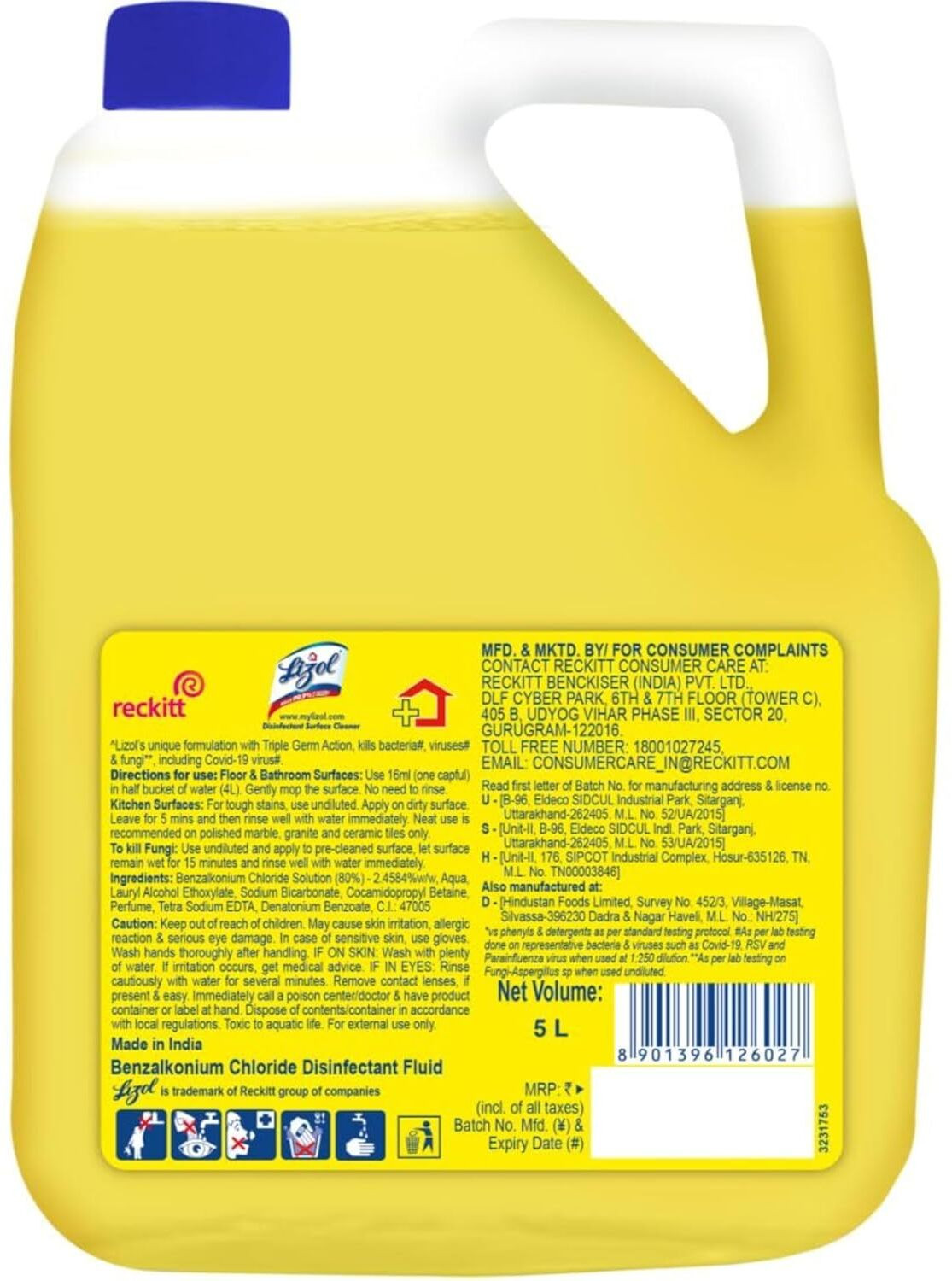 Image of lizoll Lizol Disinfectant Surface Lemon