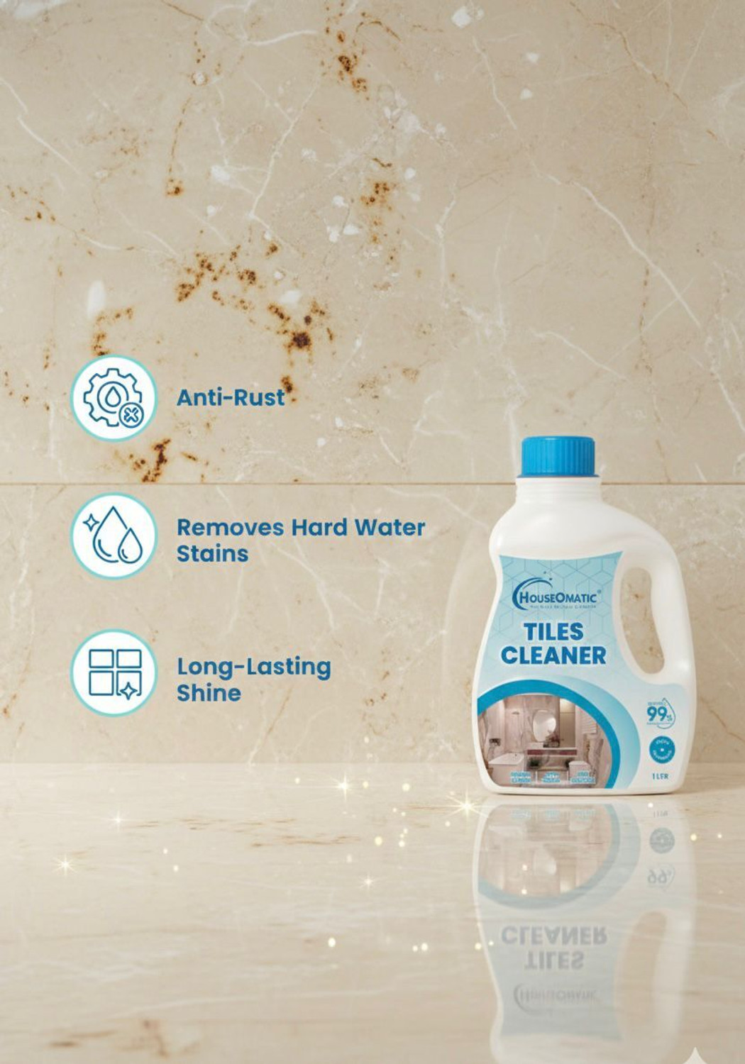 Image of HOUSEOMATIC Tiles Cleaner 1 Ltr | Professional Tile | Floor & Ceramic Cleaner (1 Litre) NA