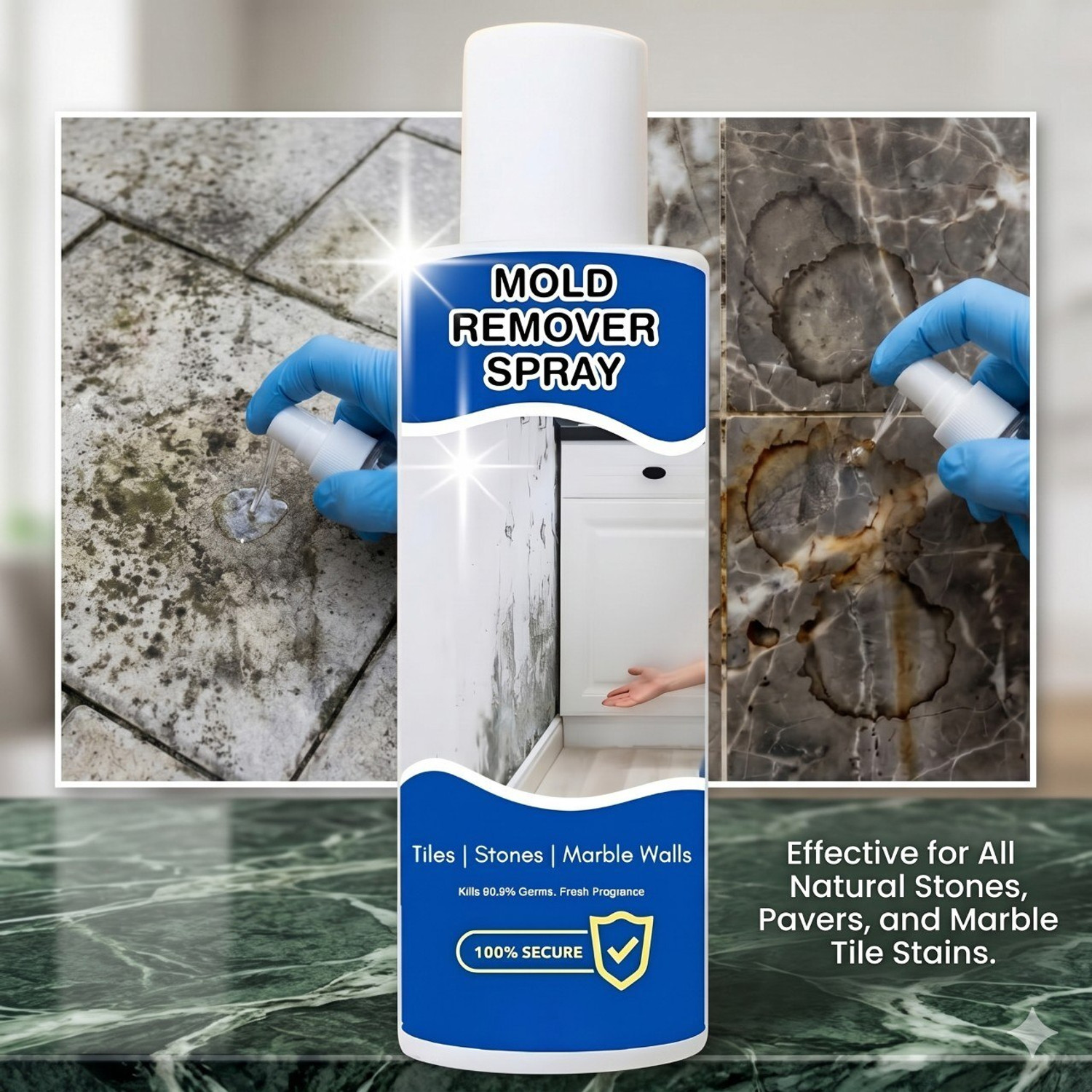 Image of Clear XL Mold Remover Gel Cleaner for Bathroom Tiles, Walls, Grout Kitchen Cleaner .
