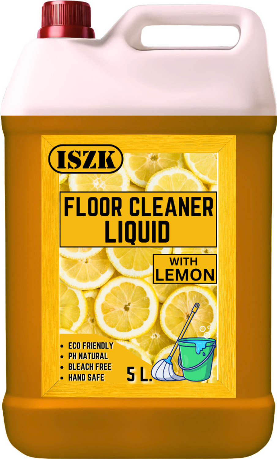 Image of ISZK Multi-Purpose Bathroom Tiles & Floor Cleaner (5 L) | Liquid Disinfectant | Lemon