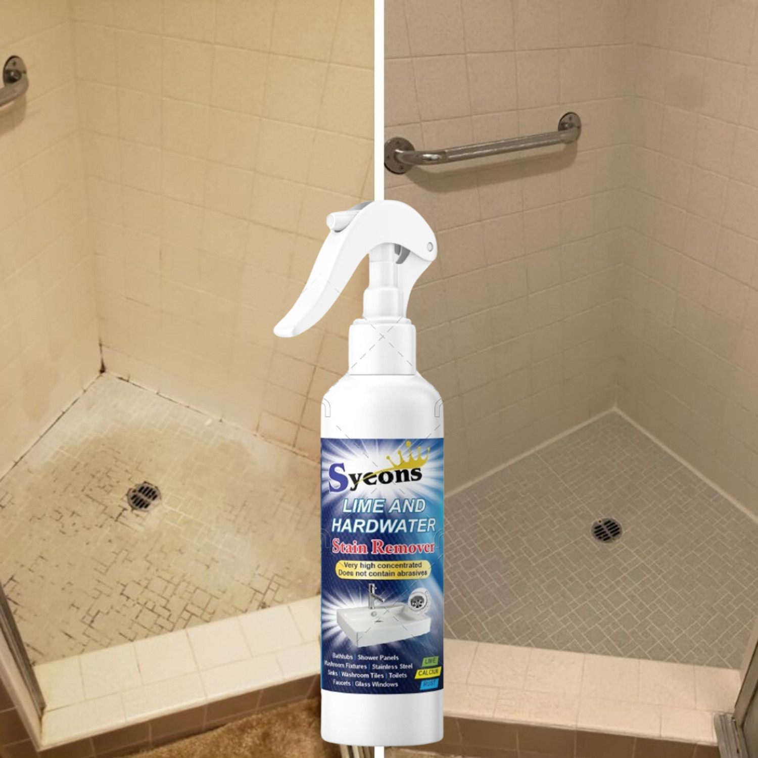 Image of syeons Disinfects and Restores Shiny Floor tiles cleaning spray LEMON