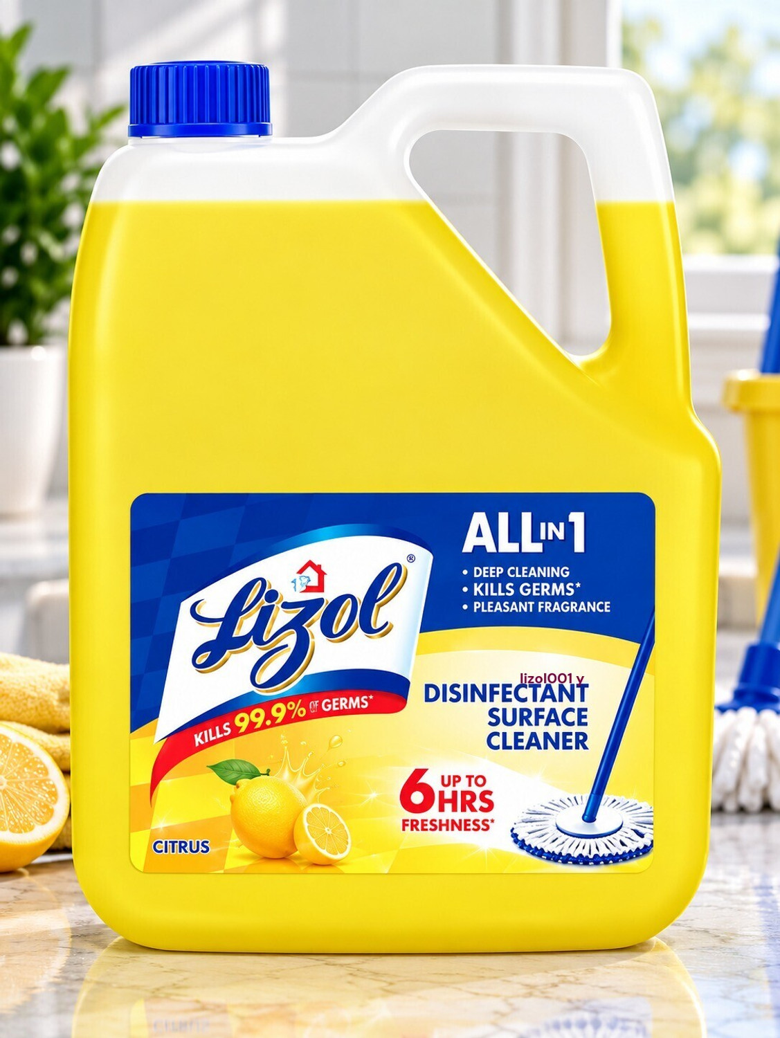 Image of Lizol BrightSpace Cleaning Solution lemon