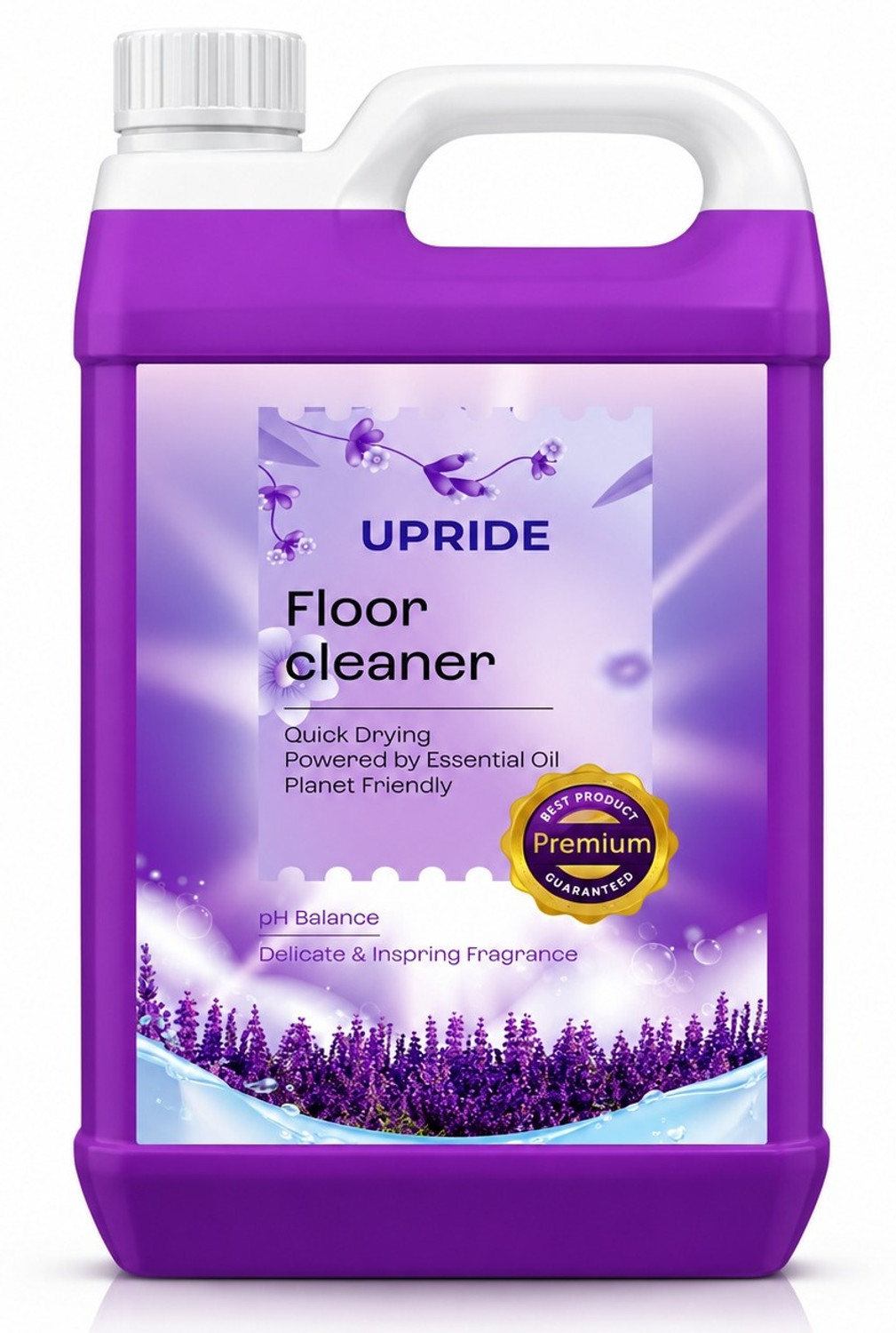 Image of Upride Kills 99.99% germs of Floor, Lavender Disinfectant Surface Cleaner Lavender