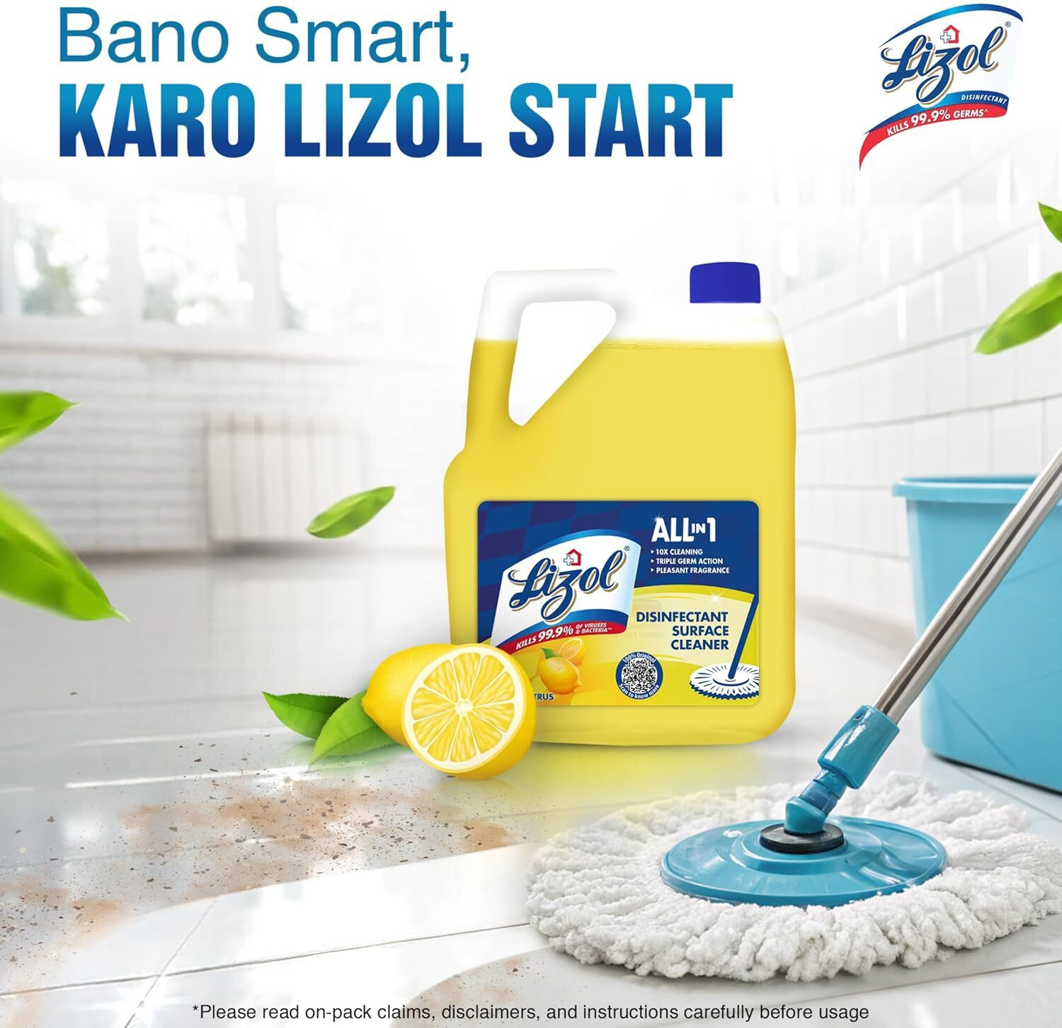 Image of lizoll Lizol Disinfectant Surface Lemon