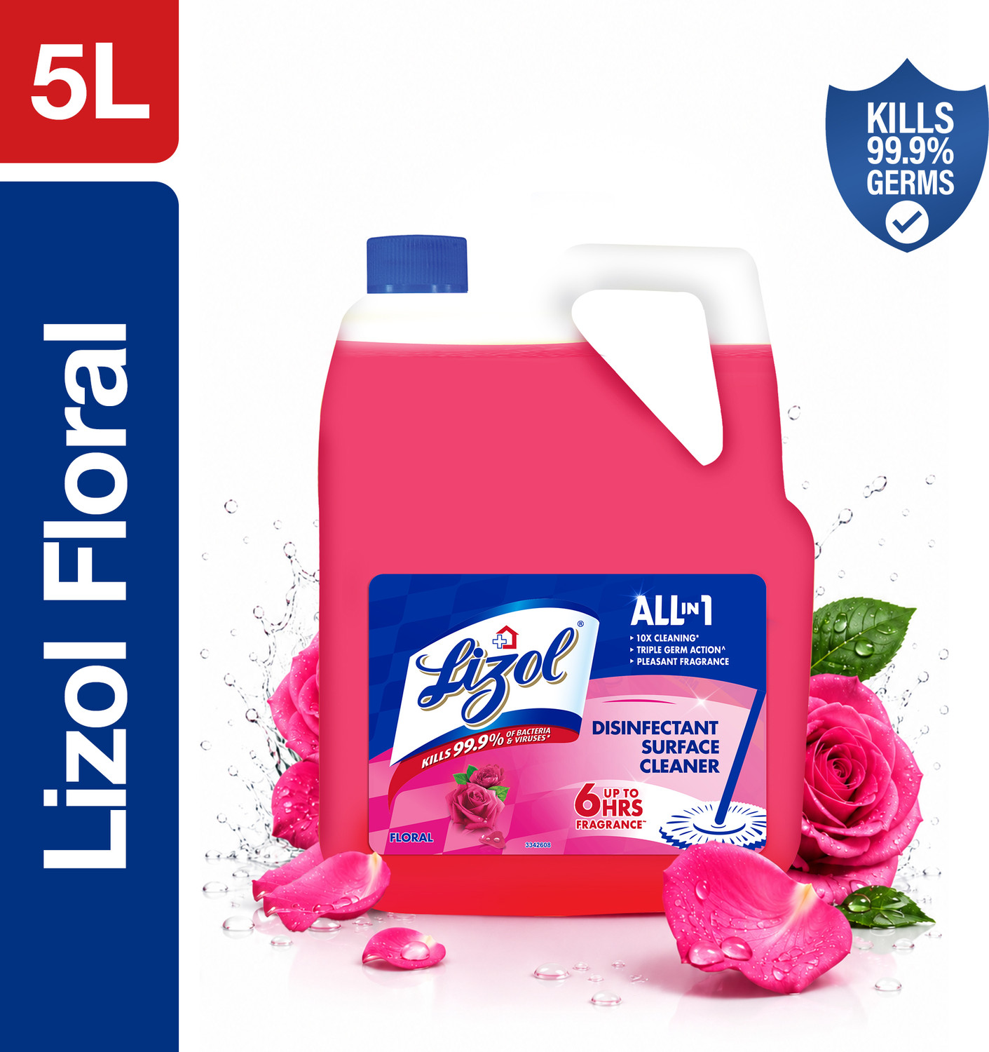 Image of Lizol Disinfectant Surface Cleaner - Floral (5 L)
