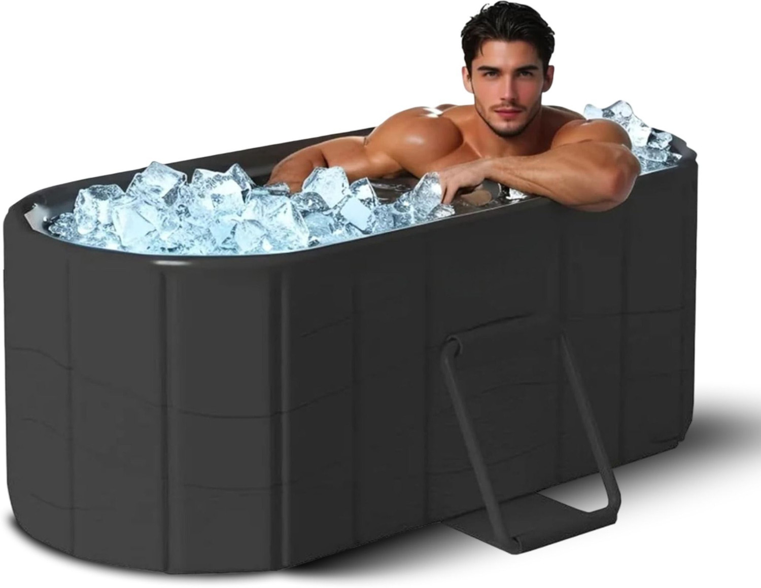 Image of Helteko Bath Tub for Adult for Bathroom Ice BathTub for Adults, Inflatable BathTub for Adults, Thickened Insulated Ice Bath Tub with Portable Foldable Design Free-standing Bathtub