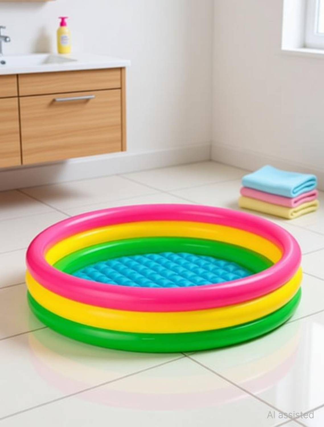 Aabhir Traders Baby Care Baby 2 Feet Bath Tub for Fun Swimming Pool . Bath tub, Water Pool for Kids Free-standing Bathtub