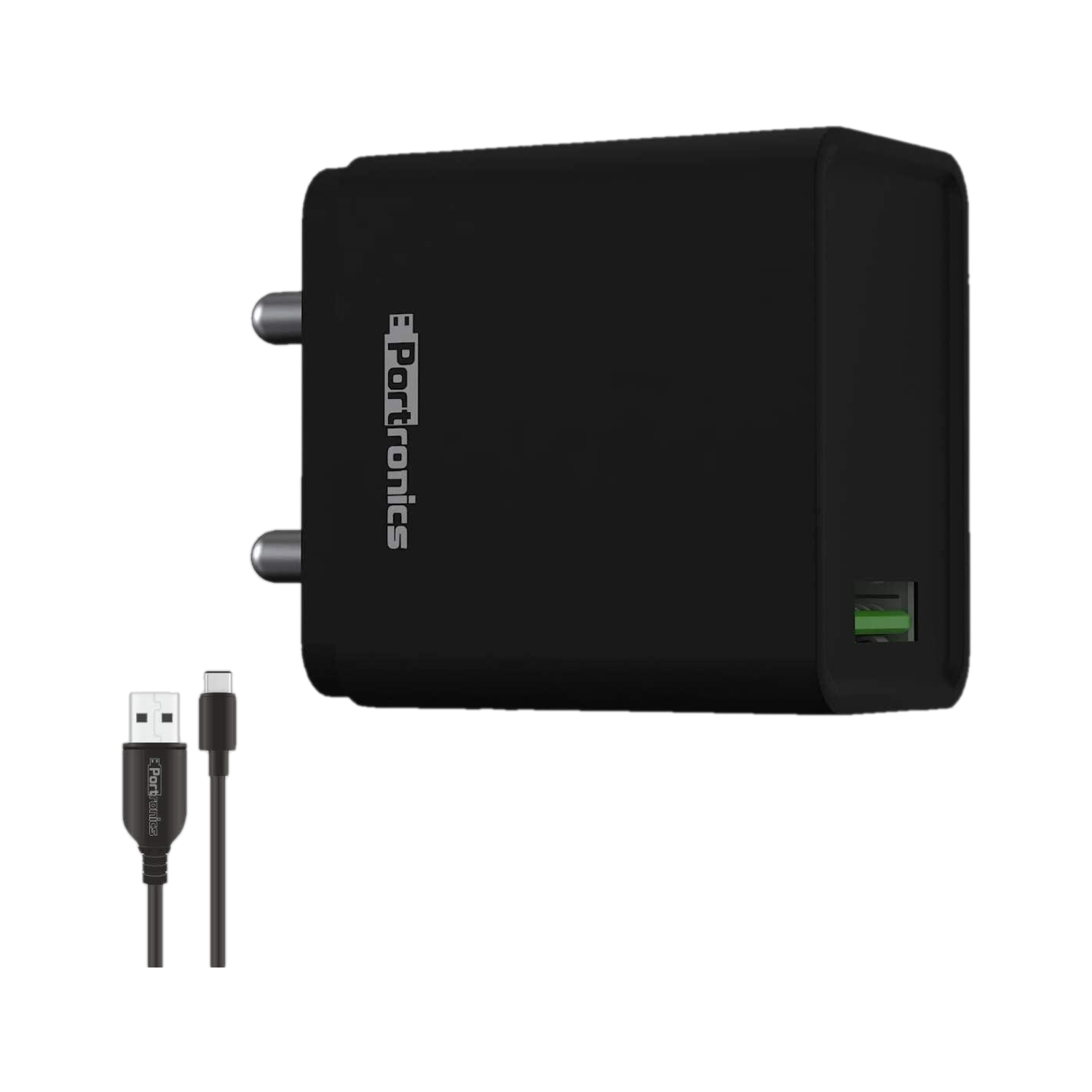 Portronics 18 W Quick Charge 3 A Wall Charger for Mobile with Detachable Cable - Portronics : Flipkart.com