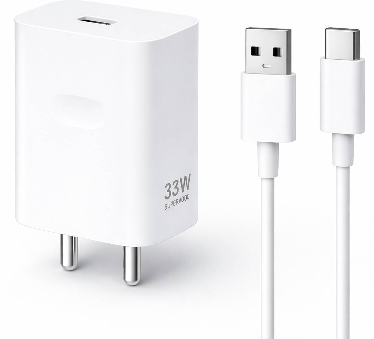 Prifakt 33 W SuperVOOC 4 A Wall Charger for Mobile with Detachabl