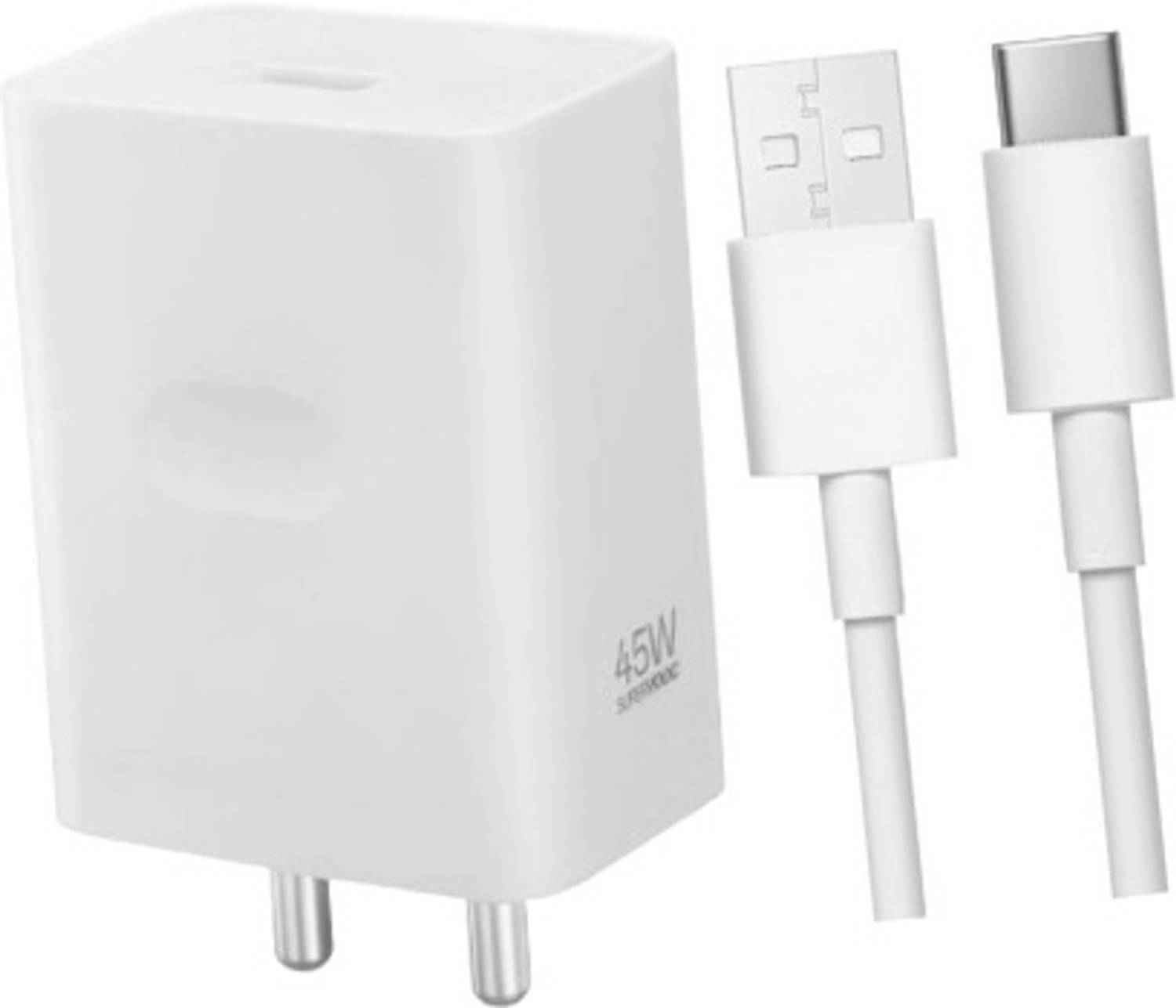 AVEVOUR ORIGINAL 45 W SuperVOOC 5 A Wall Charger for Mobile with Detachable Cable