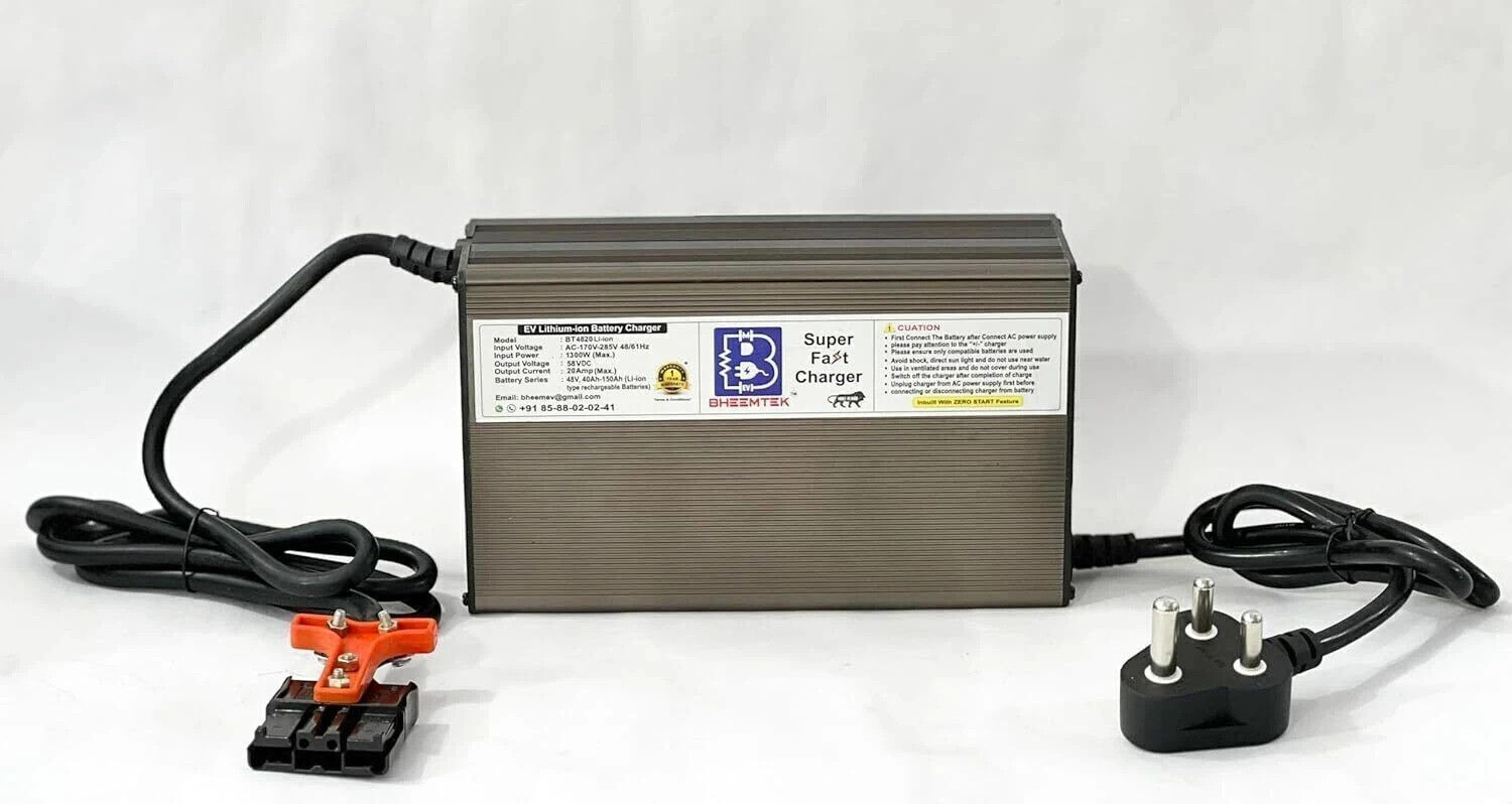 Image of bheemtek Supercharge 20 A SMPS Charger for E-Bike with Detachable Cable