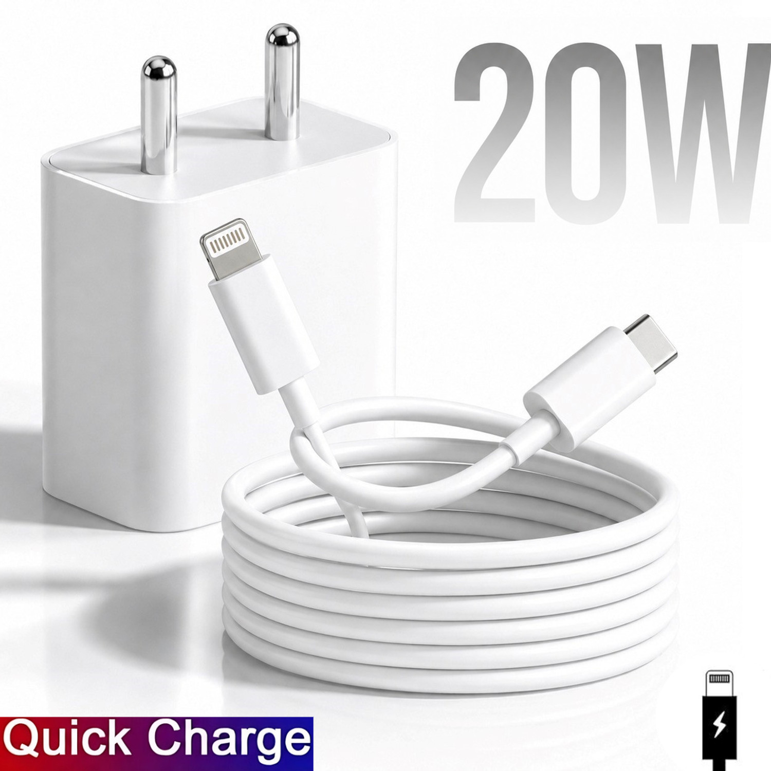 Image of MAK 20 W Supercharge 3.1 A Wall Charger for Mobile with Detachable Cable