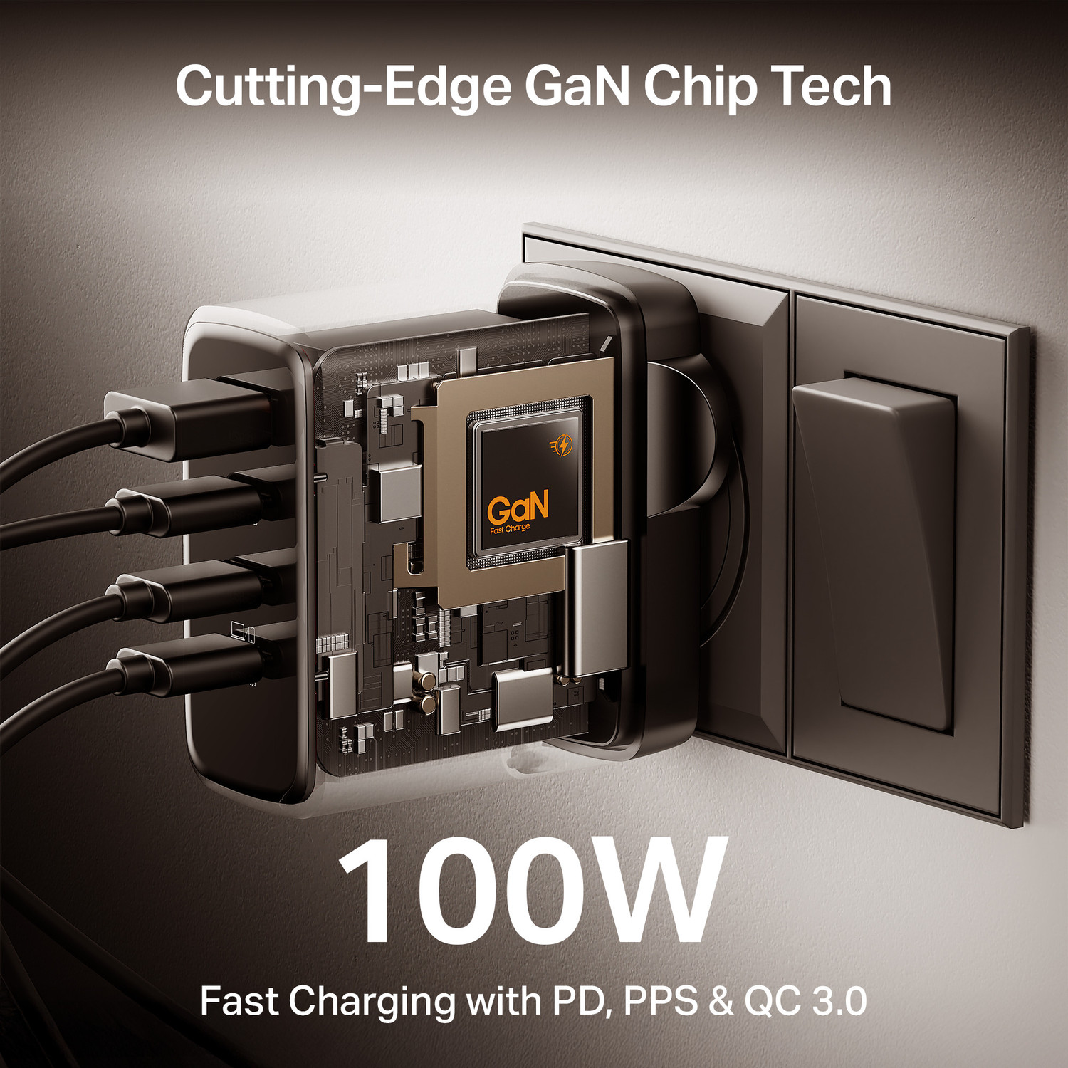 Image of boAt 100 W GaN 3 A Wall Charger for Mobile