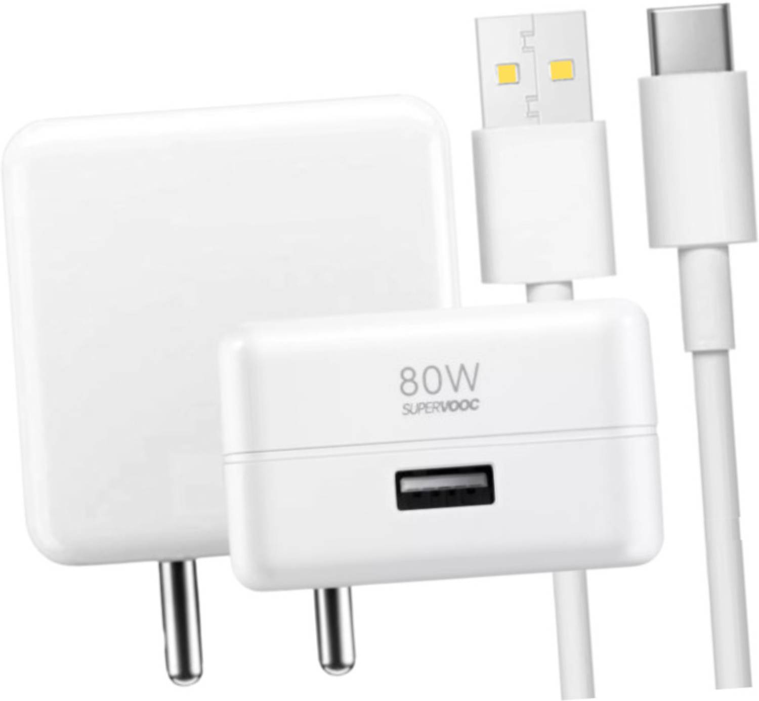 BLYNOIZ 80 W SuperVOOC 8 A Wall Charger for Mobile with Detachable Cable