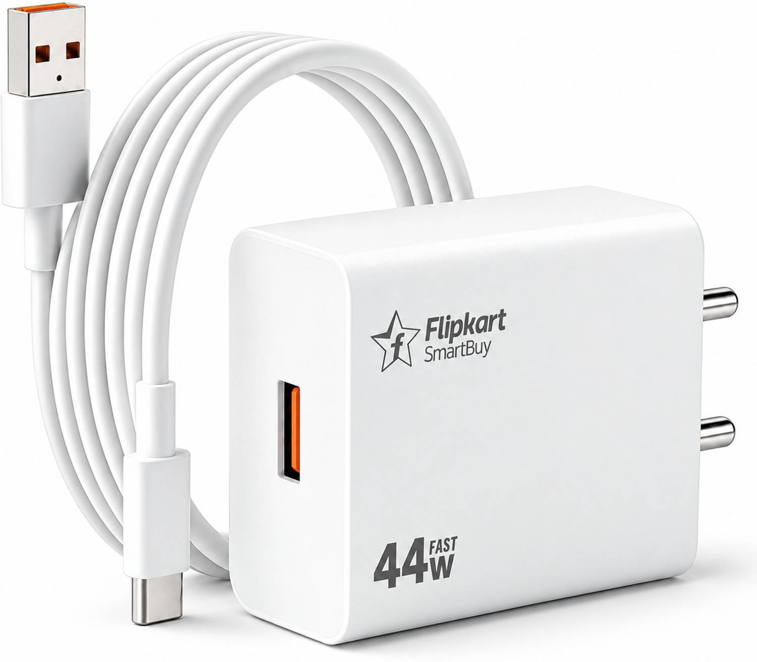 Flipkart SmartBuy 44 W 4 A Wall Charger for Mobile with Detachable Cable