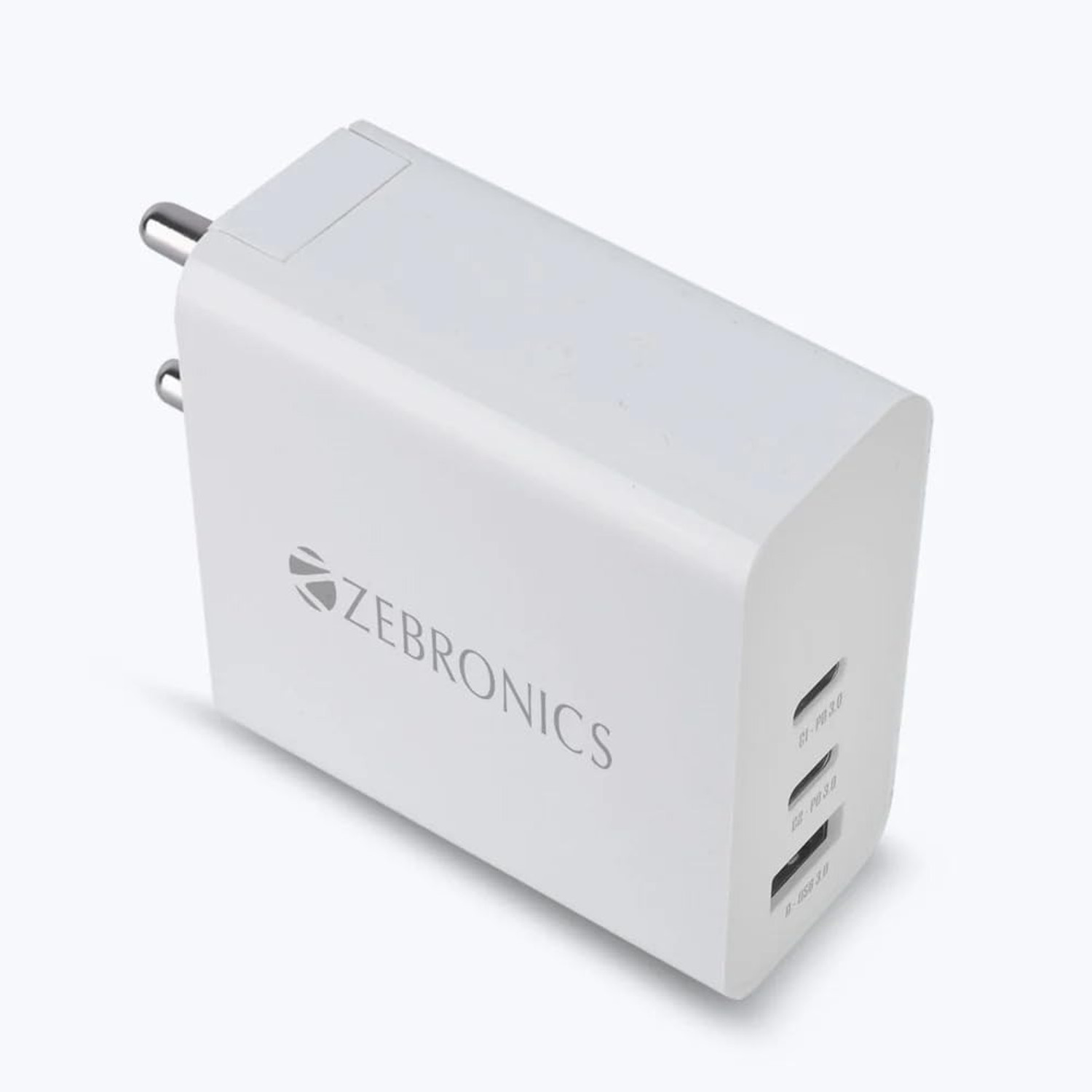 Image of ZEBRONICS 160 W Power GaN 3.25 A 3 Port Mobile Charger