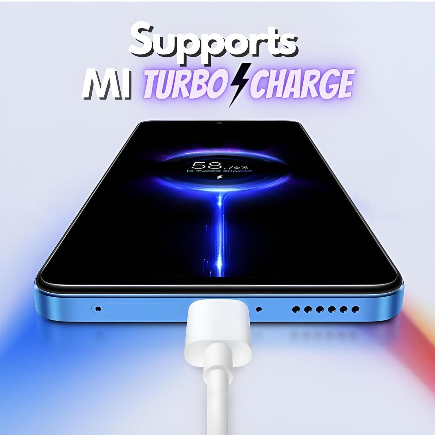 Image of XIAOMI 33 W SonicCharge 3 A Wall Charger for Mobile with Detachable Cable