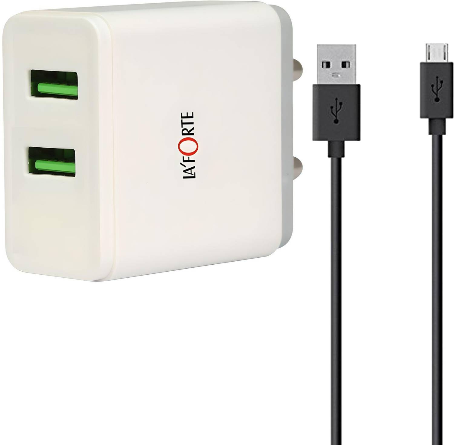 LA'FORTE 5 W 2.1 A Wall Charger for Mobile with Detachable Cable