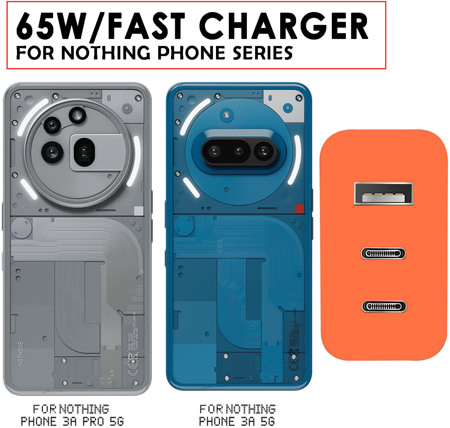 Image of Safa 65 W Power GaN 3 A 3 Port Mobile Charger