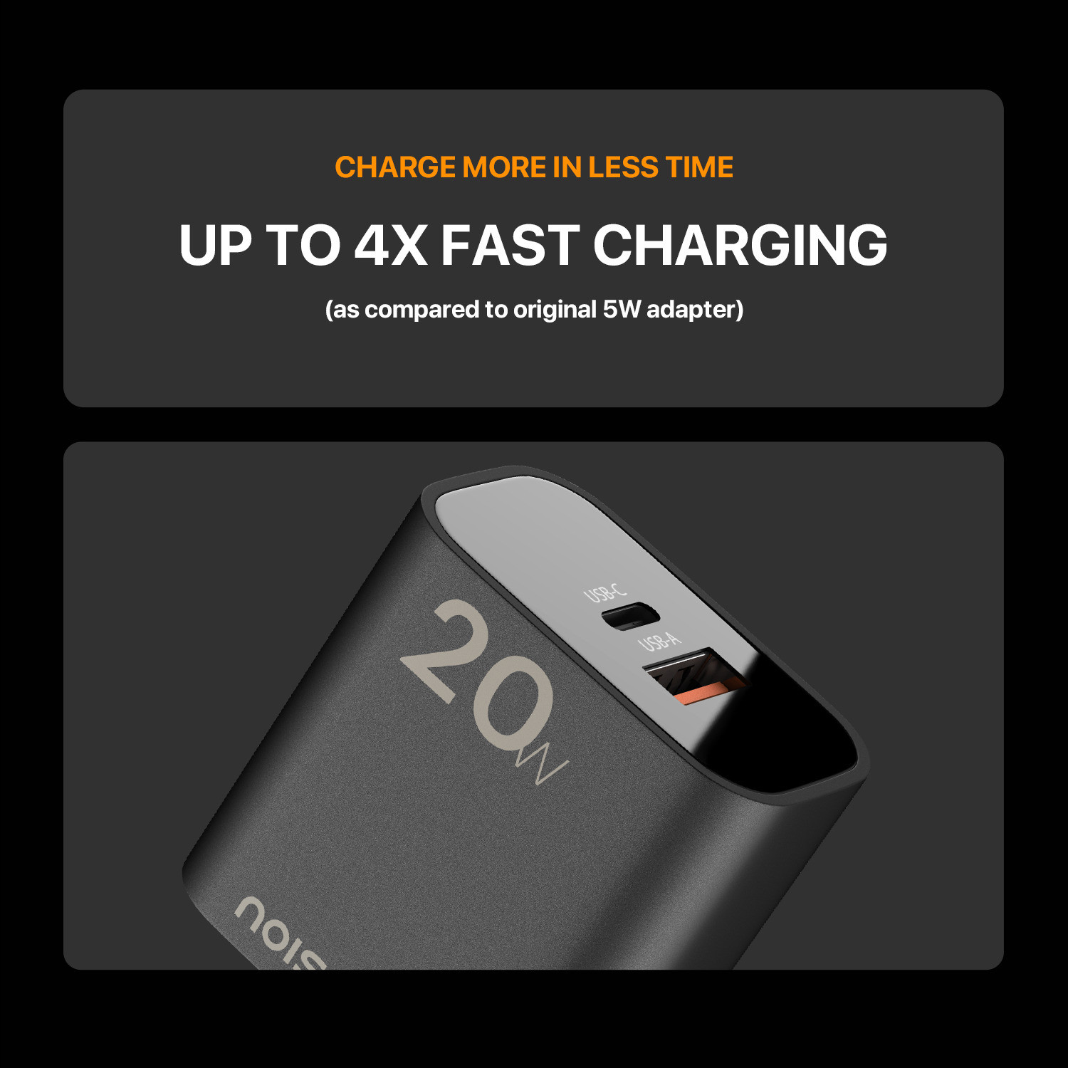 Image of Noise 20 W PD 3 A Wall Charger for Mobile with Detachable Cable