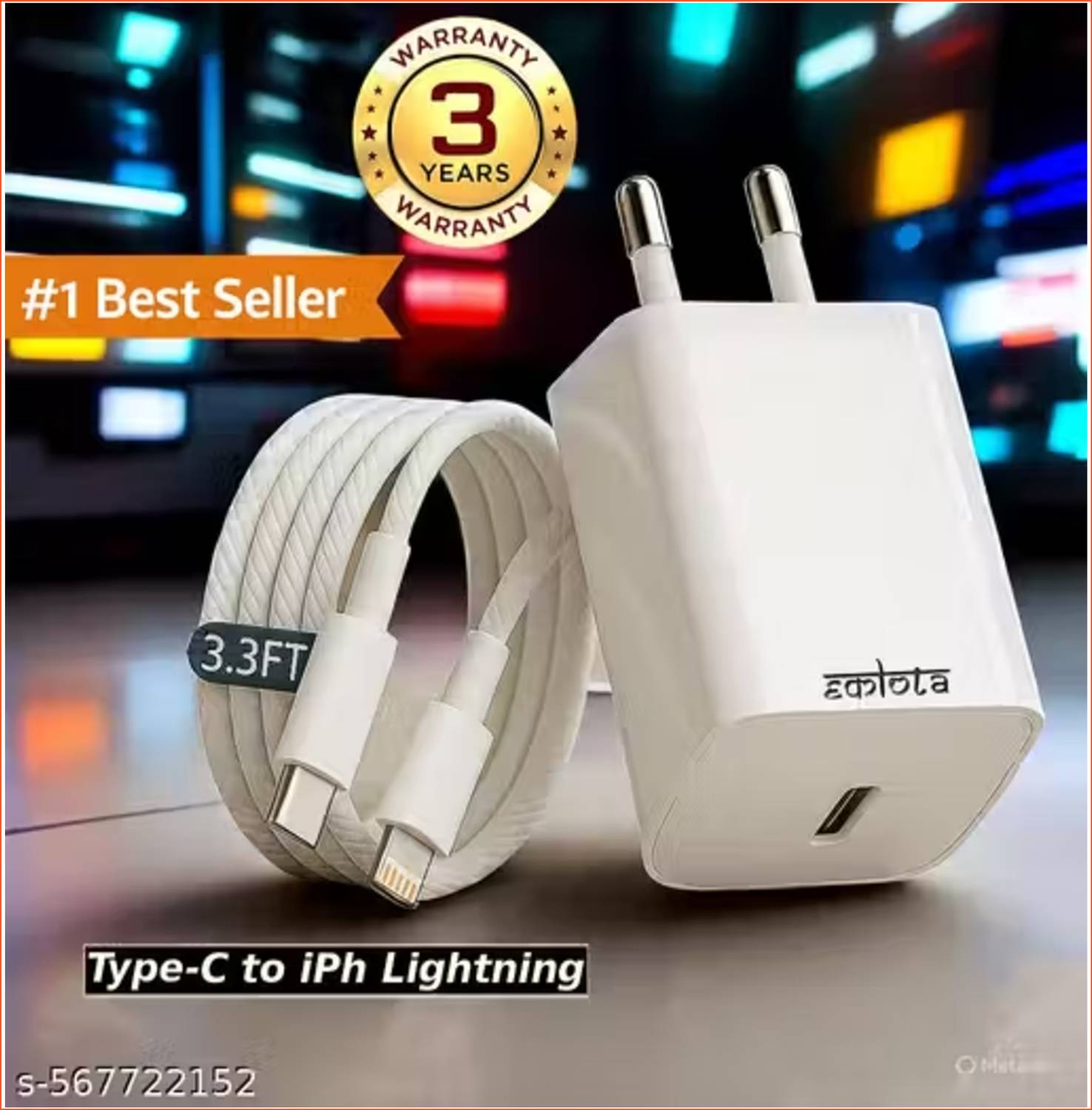 Amozkart 20 W Quick Charge 3.1 A Wall Charger for Mobile with Detachable Cable