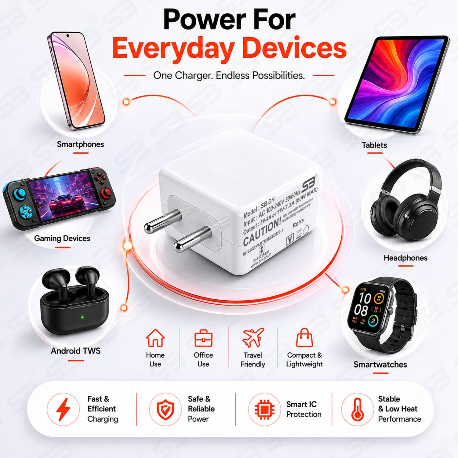 shopbucket 80W SuperVOOC 7.3A Wall Charger - Image 5