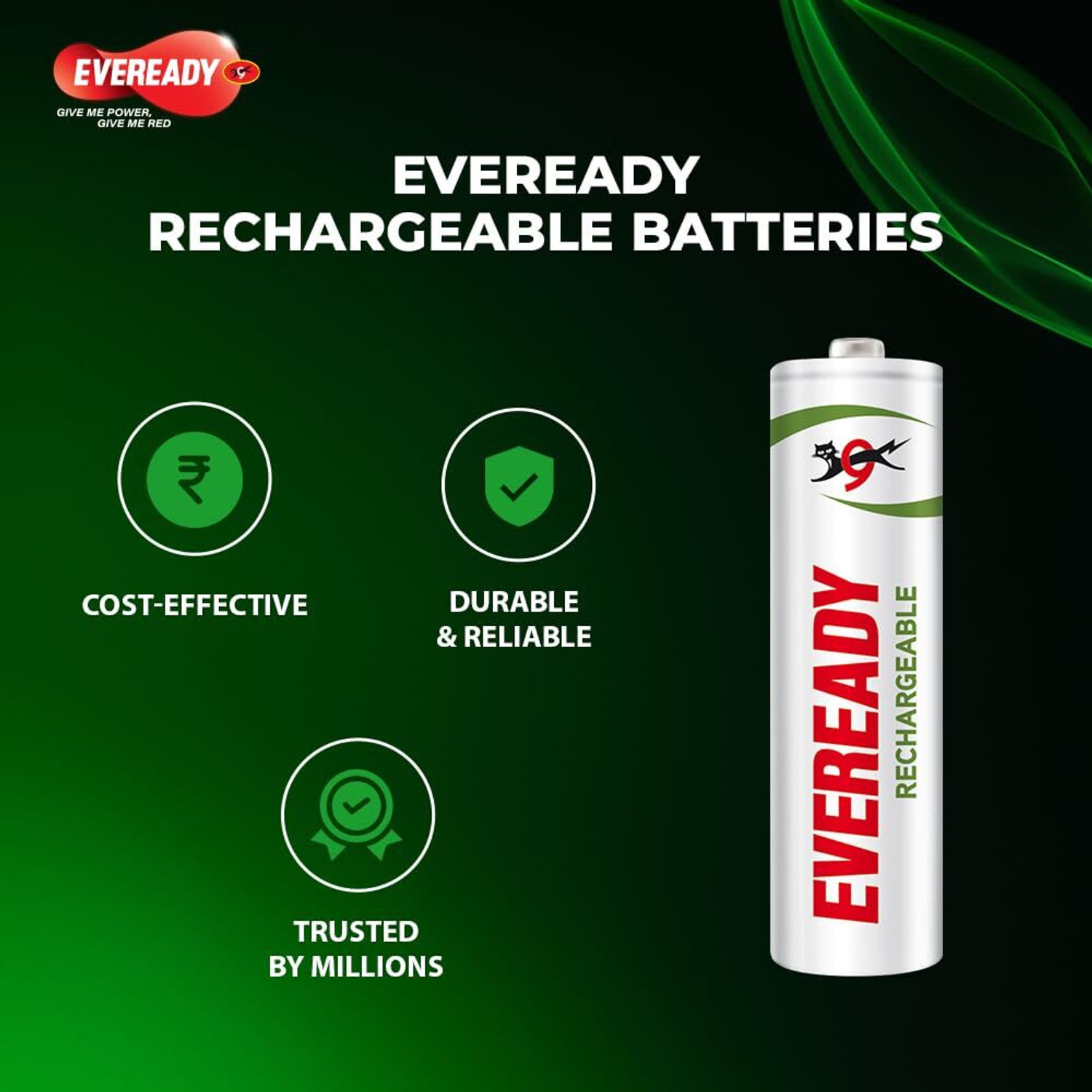 Image of EVEREADY AA Rechargeable & Charger| 1000S | Combo Pack with 4 Batteries & Charger Battery
