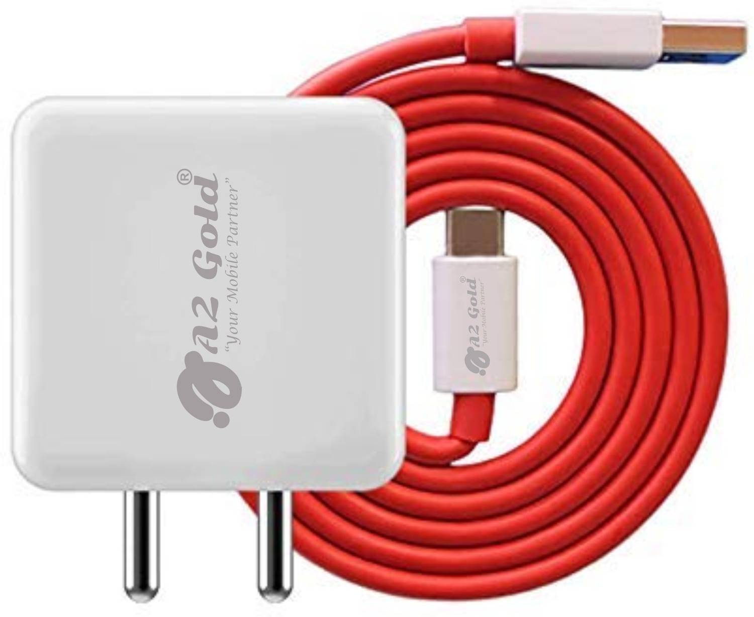 A2 Gold 6 A Wall Charger for Mobile with Detachable Cable
