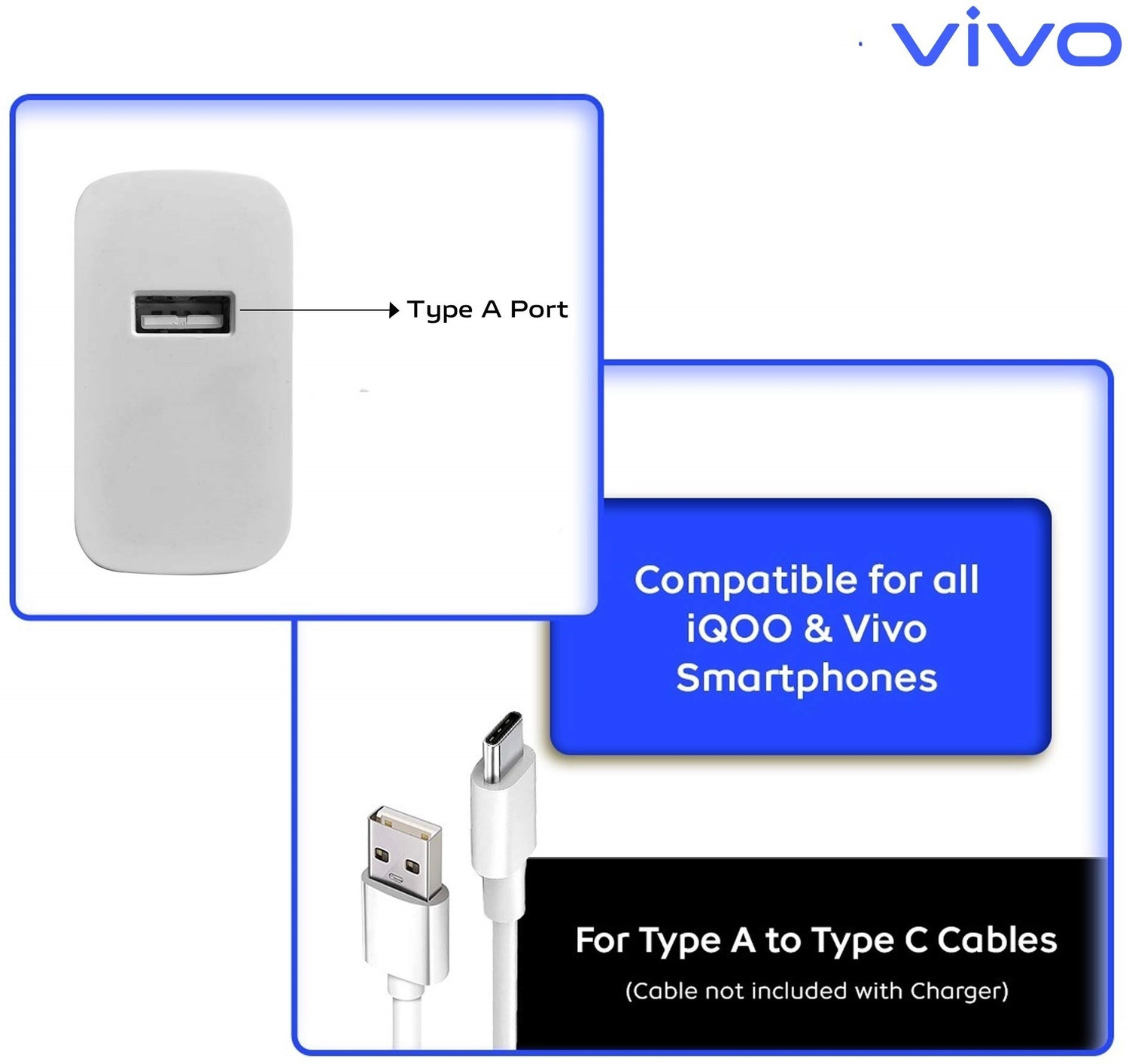 Image of vivo 66 W Quick Charge 3.4 A Wall Charger for Mobile