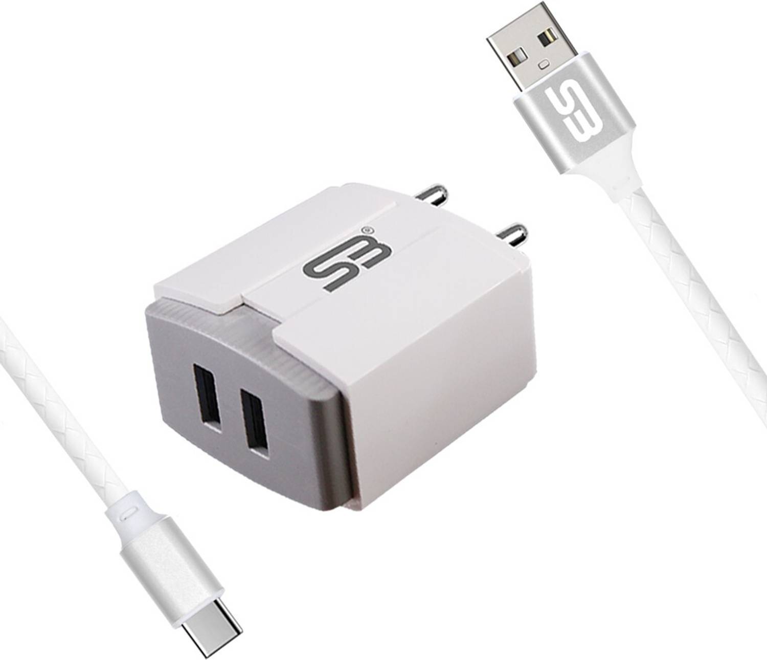 SB 12 W 3.4 A Wall Charger for Mobile with Detachable Cable