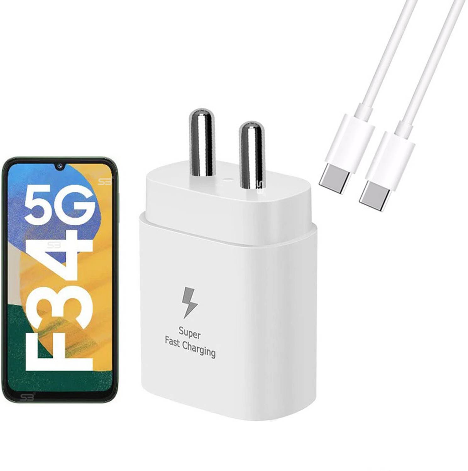 SB 25 W Adaptive Charging 3 A Wall Charger for Mobile with Detachable Cable