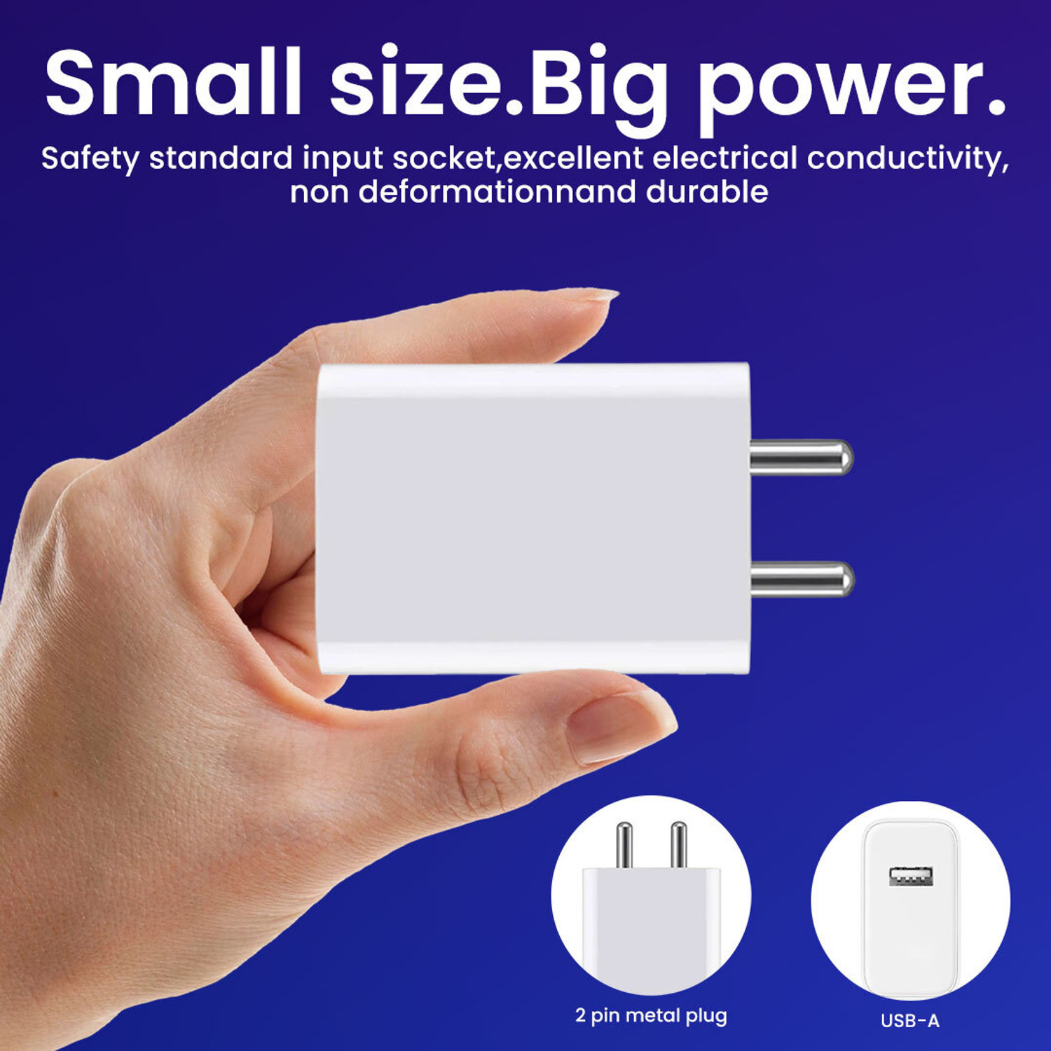 Image of MAK 80 W Adaptive Charging 4 A Wall Charger for Mobile with Detachable Cable (White Superfast Charger Compatible for Vivo V40E 5g Adapter)