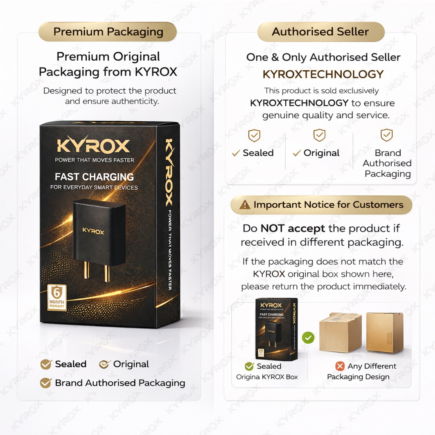 Image of Kyrox 45 W PD 3 A Wall Charger for Mobile with Detachable Cable