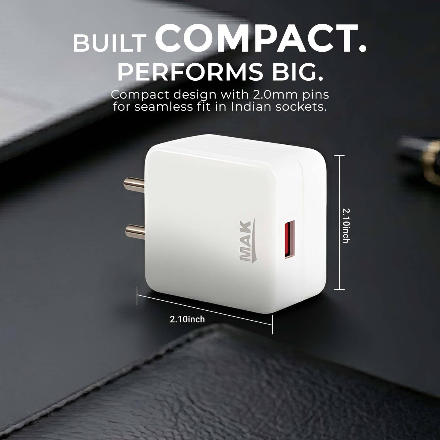 MAK 80W Dash 3A Wall Charger with Detachable Cable - Image 5
